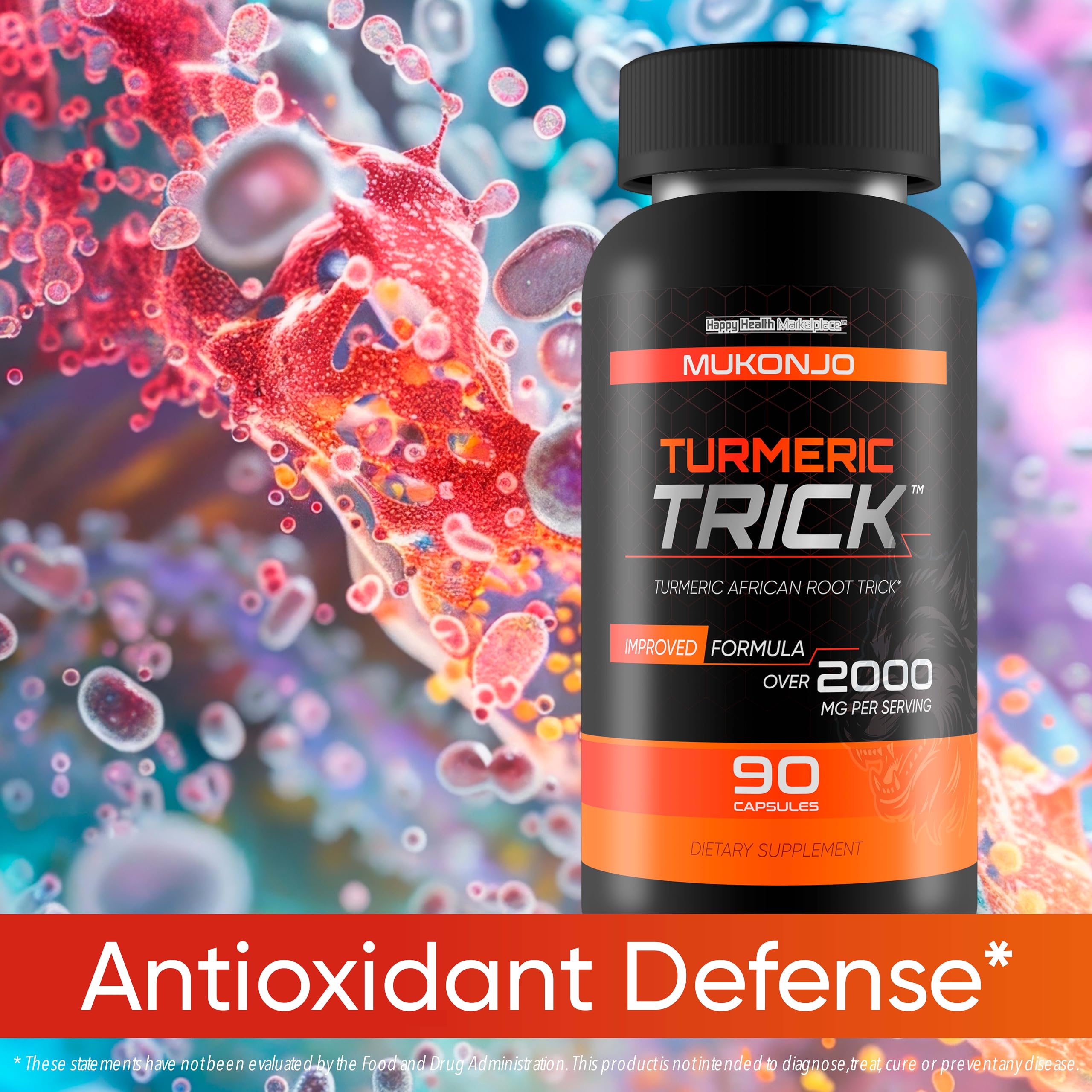 Mukonjo Turmeric Trick - with Vitamin D and Zinc for Men - Our Best Turmeric Curcumin Supplement for Men - Enriched with Black Pepper - Turmeric African Root Trick - Mens Health Vitamin D