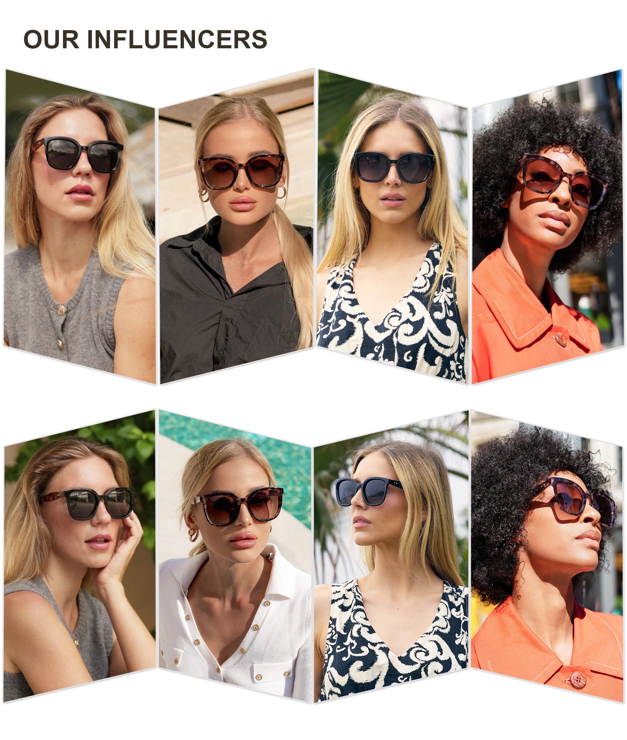 SOJOS Trendy Polarized Sunglasses for Women Classic Retro Square Womens Shade Sunnies SJ2333,Tortoise Coffee