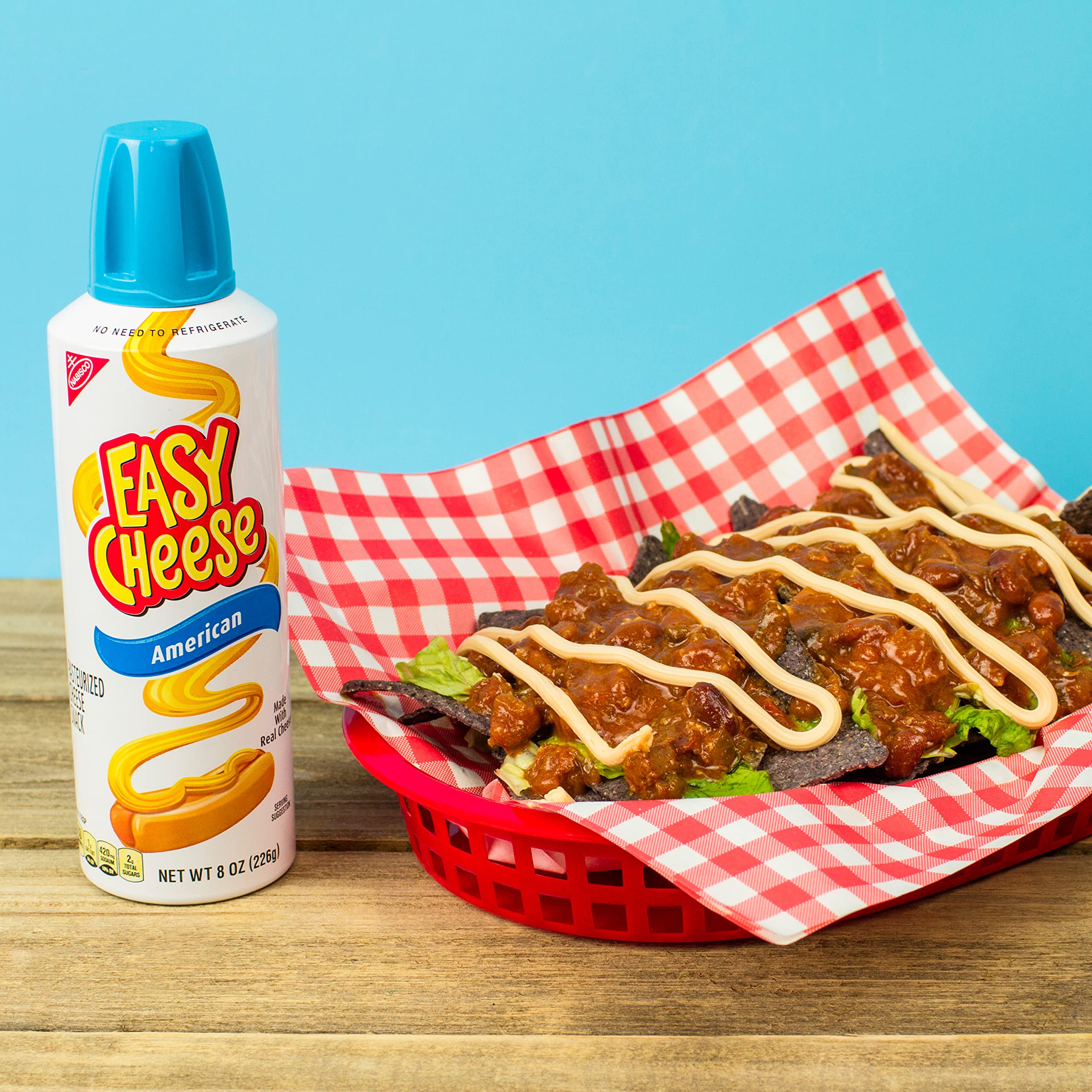 Easy Cheese American Cheese Snack, 12 - 8 oz Cans