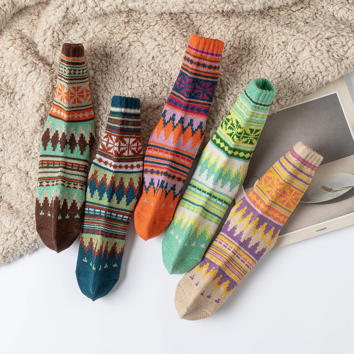 GLCMXMART wool socks for women, warm thermal thick winter socks for women cold weather, gift for women her