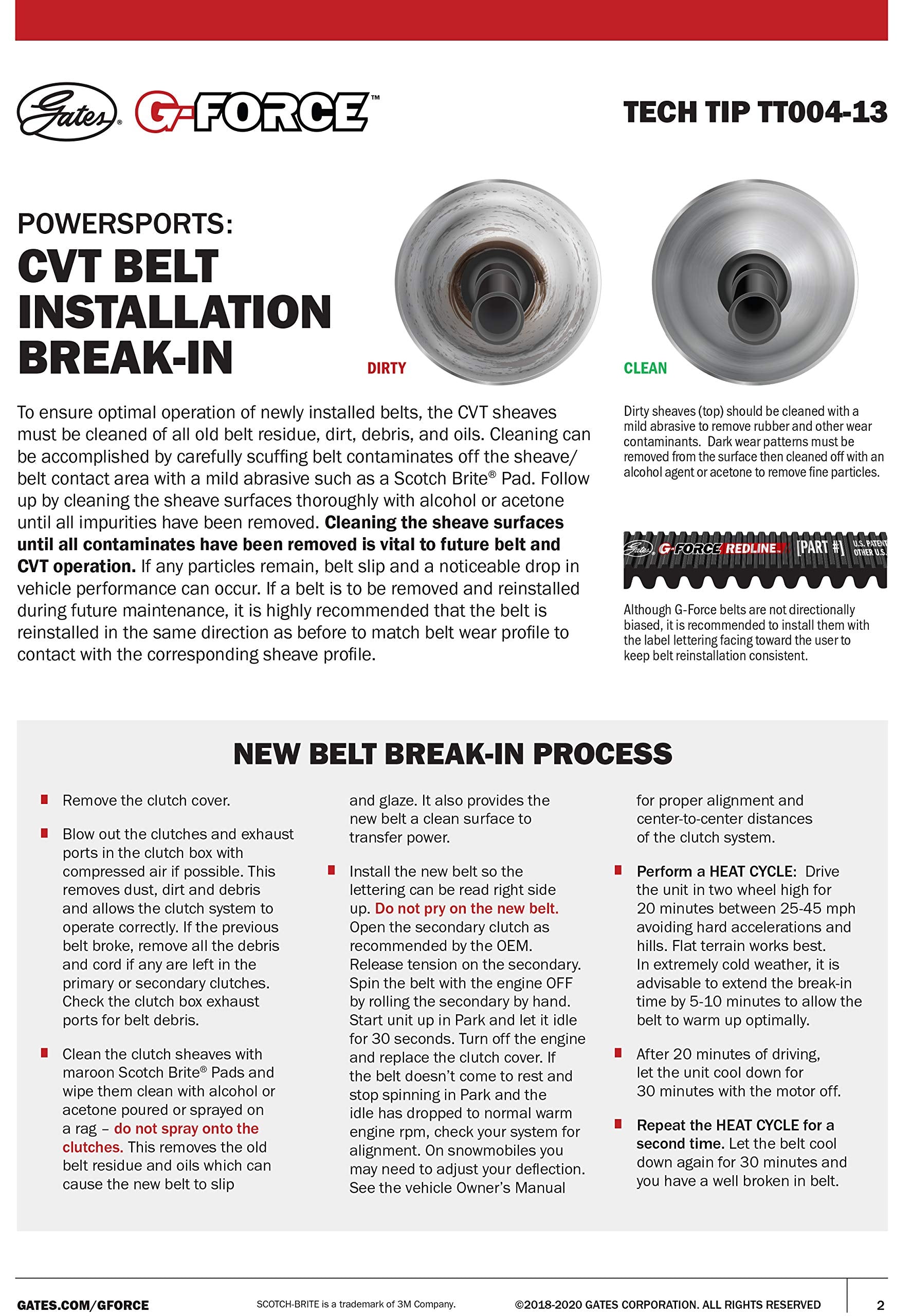 Gates 40G5053 G-Force Continuously Variable Transmission (CVT) Belt