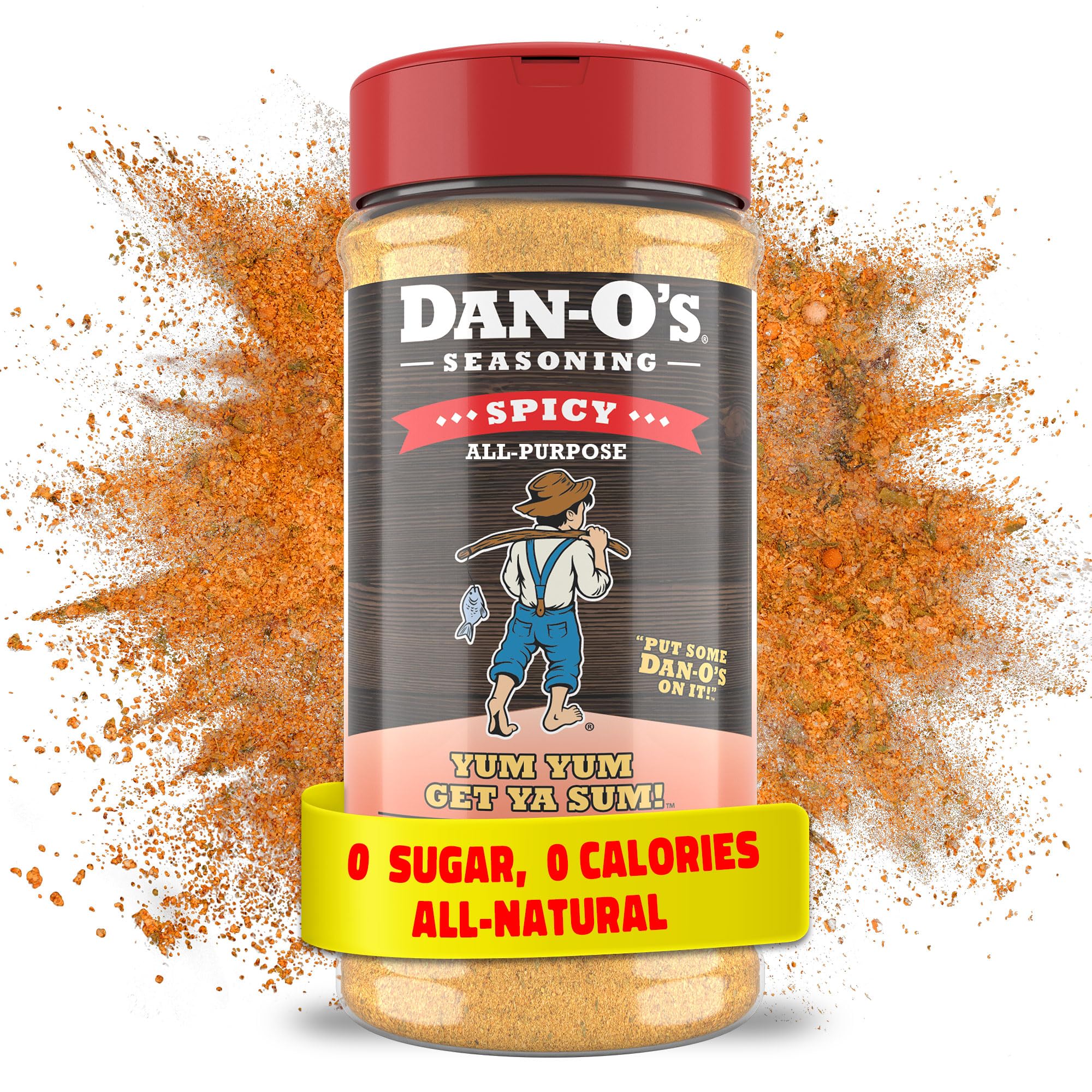 Dan-O's Spicy Seasoning - Seasoning for Chicken, Meats, Rub - All-Purpose, All-natural, Sugar Free, Zero Calorie Seasoning for Cooking & Grilling Anything with a spicy kick - Medium bottle (8.9 oz)