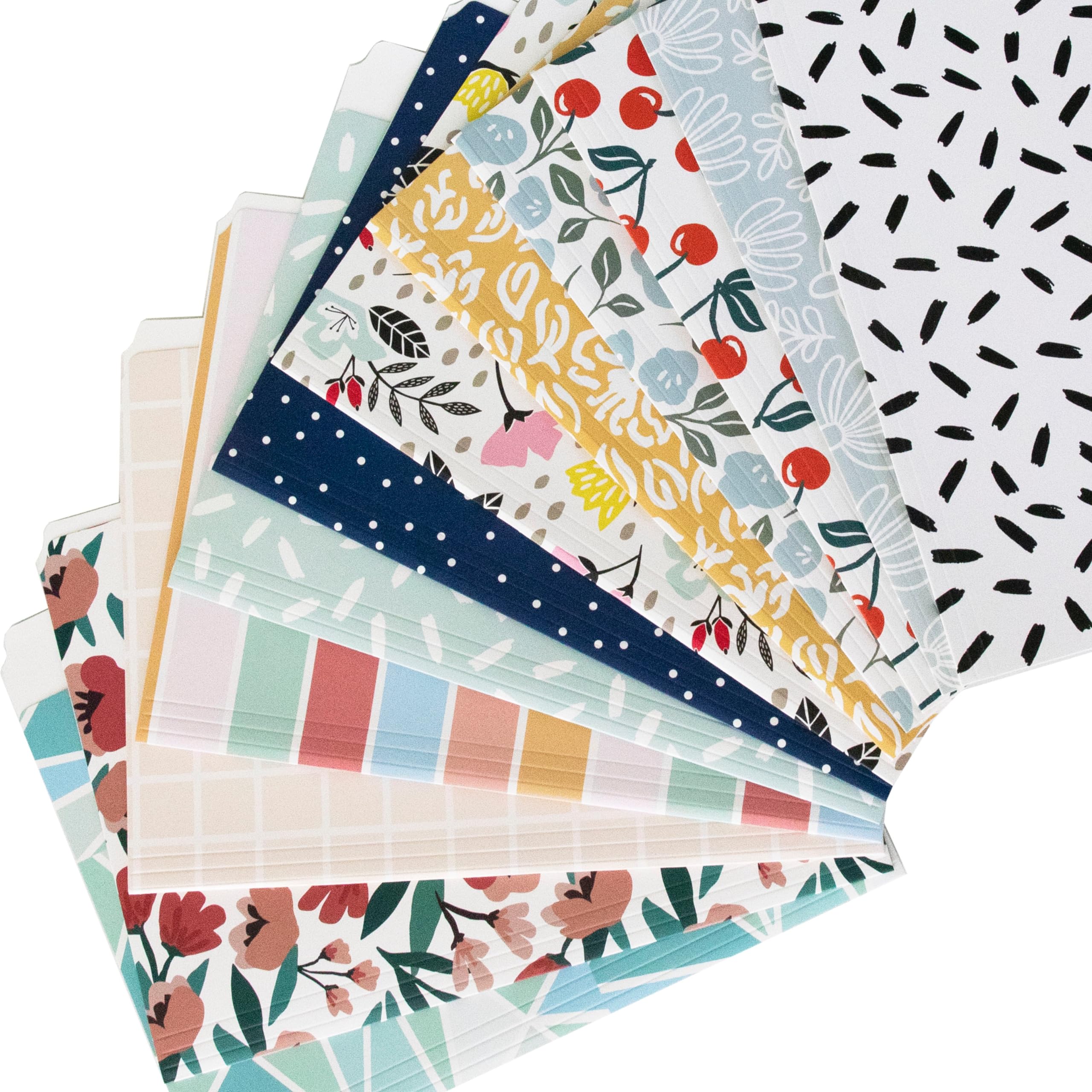 Decorative File Folders, Set of 24-3 Tab Cute File Folders Letter Size Decorative Colored File Folders Boho Manilla Folders 8.5 x 11 – Pretty File Folders Home Office Supplies (Sublime)