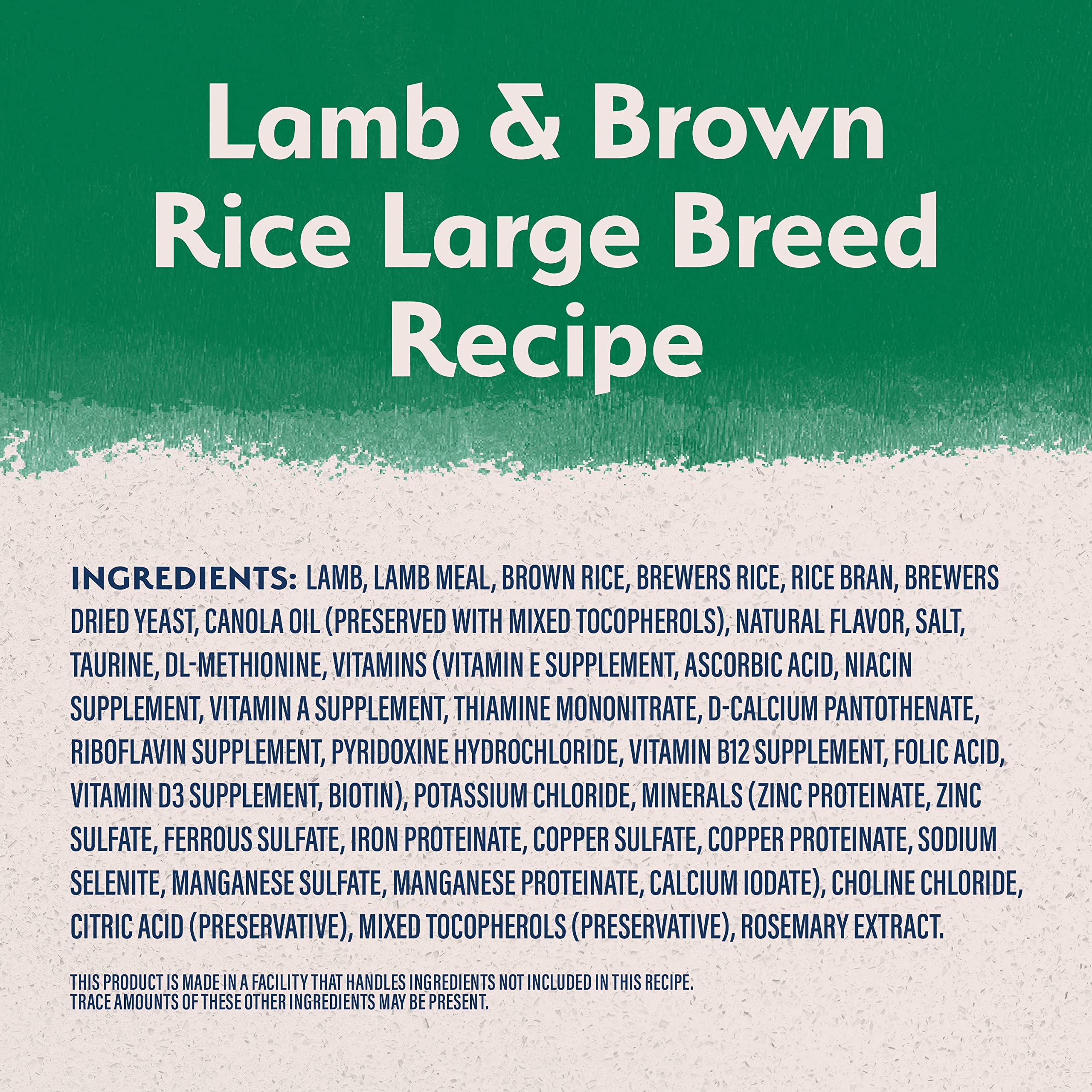 Natural Balance Limited Ingredient Large Breed Adult Dry Dog Food with Healthy Grains, Lamb & Brown Rice Recipe, 26 Pound (Pack of 1)