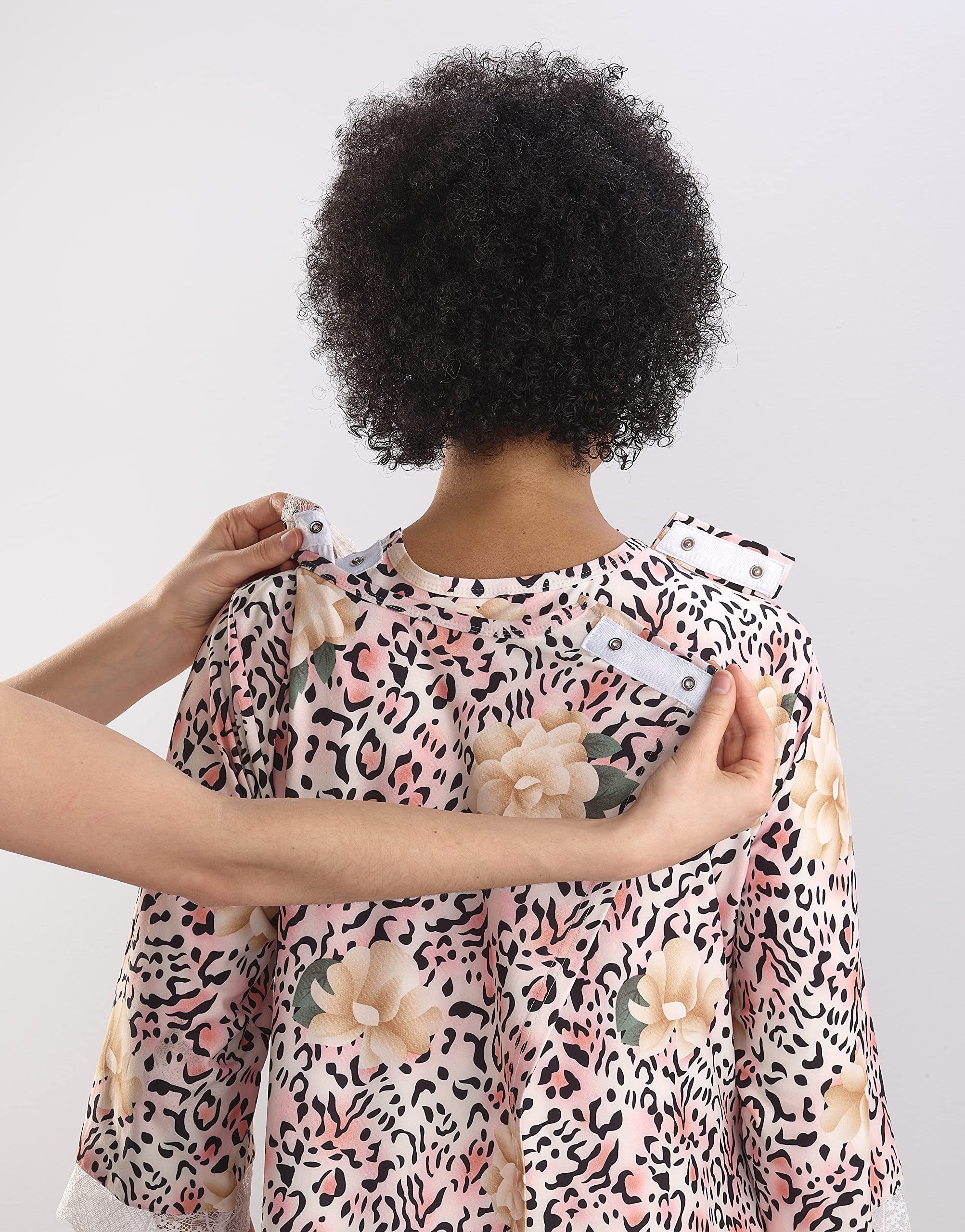 Silverts Hospital Gowns for Women Open Back, Night Gowns for Elderly Women, Adaptive Clothing for Seniors, Hospice Care Supplies, Hospital Robe, Old Lady Dress - Lilac Bloom SMA