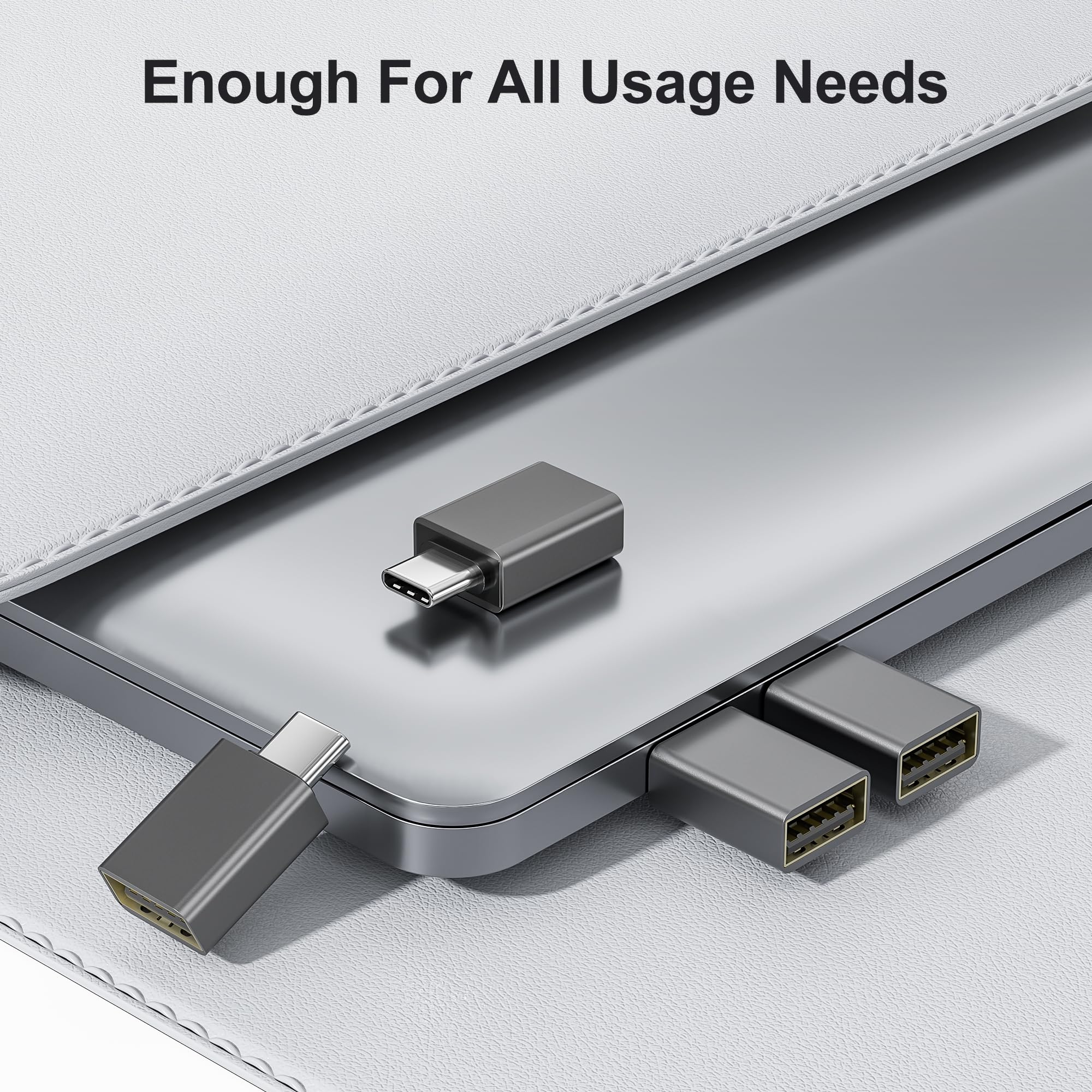 Elebase USB C to USB Adapter 4Pack,USBC Male to USB 3.0 Female MacBook Pro Air Adapter,Type C Thunderbolt 3 OTG Converter for Flash Thumb Drive,iPad,Mac,Apple iPhone 16 15,Samsung S24,Laptop,Tablets