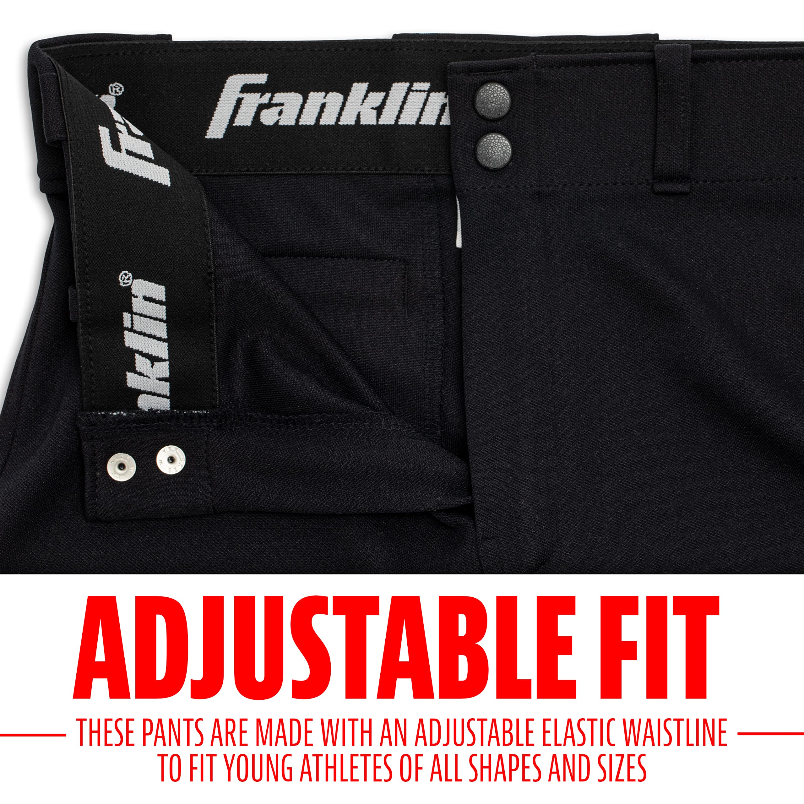 Franklin Sports Unisex-Youth Knicker Fit, Black, Small
