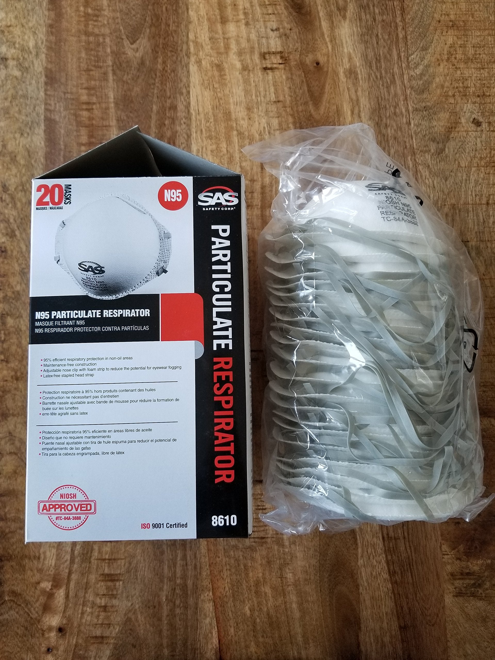 SAS Safety 8610 N95 Particle Respirator, White