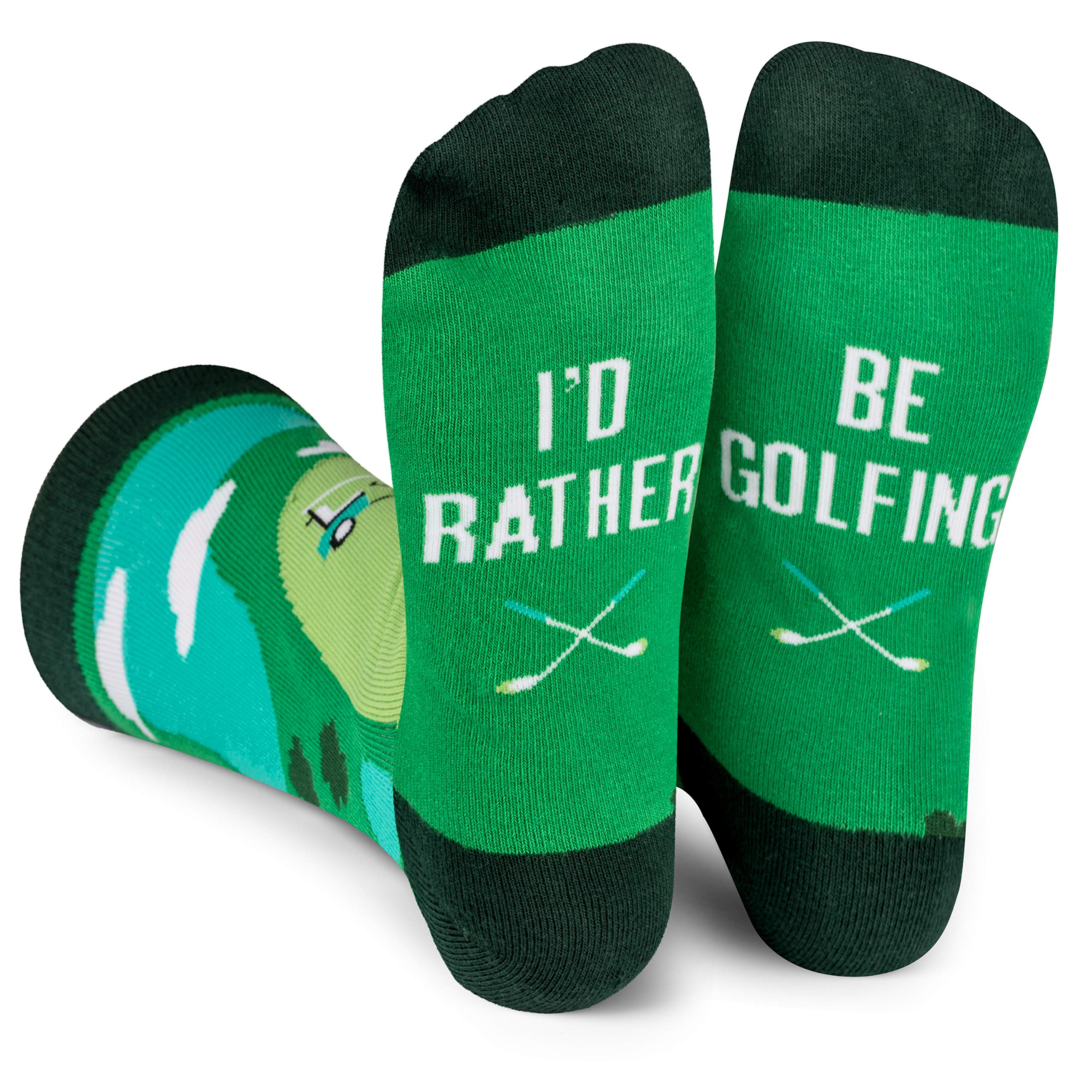 Lavley I'd Rather Be Golfing Socks - Unique Golf Gift Idea for Men - Unisex, One Size