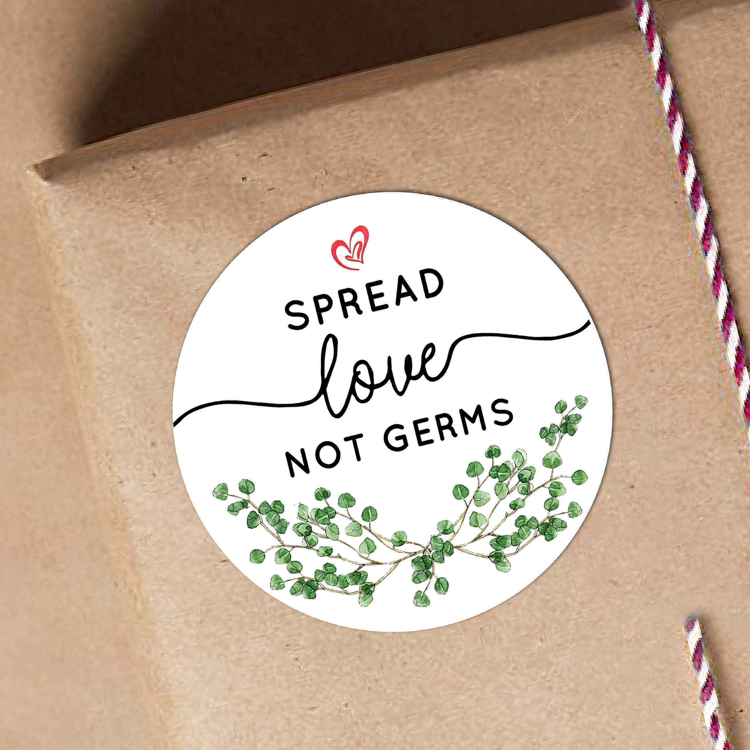 Spread Love Not Germs Social Distancing Wedding Favor Label Stickers,Wedding Favor Stickers-120PCS