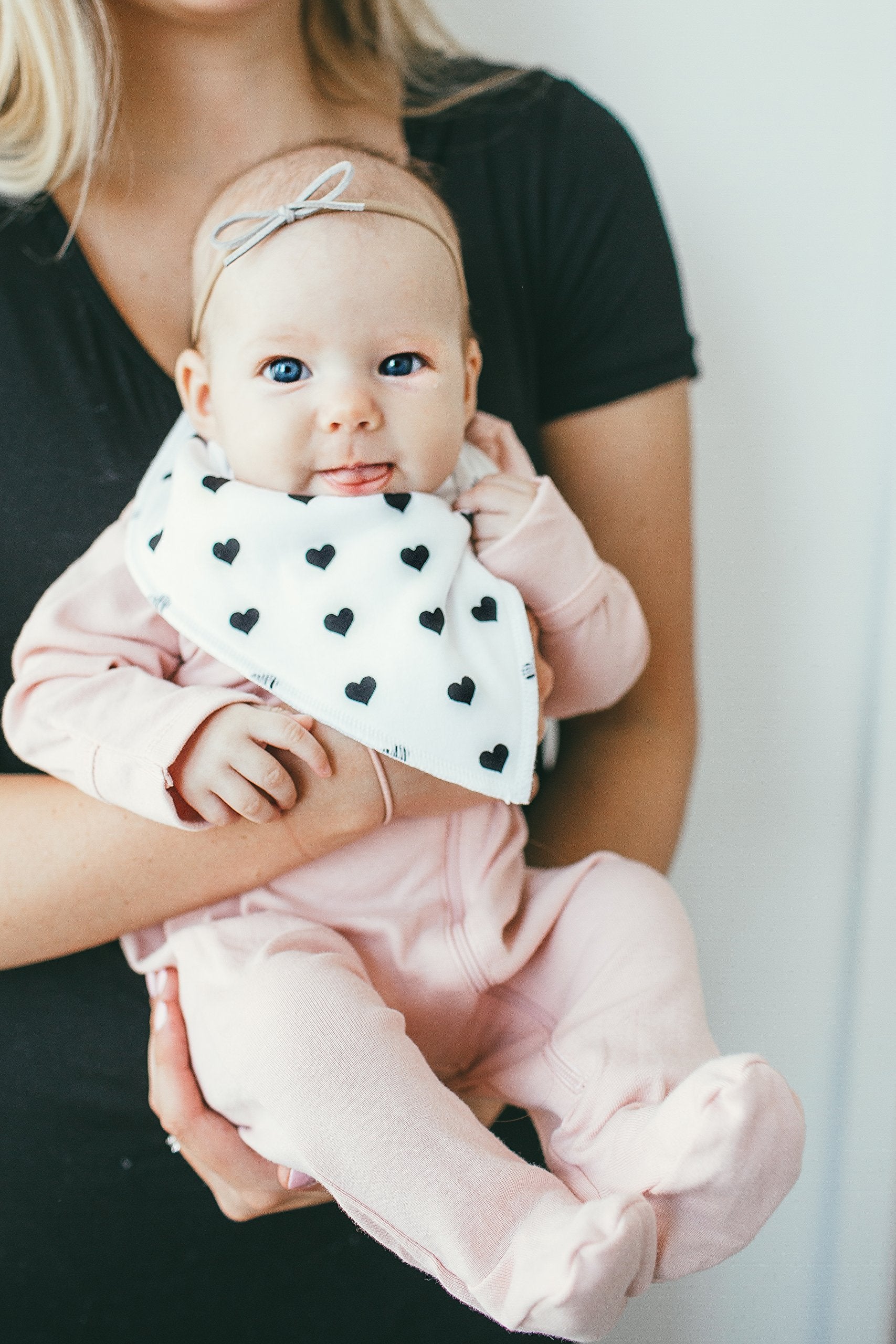 Copper Pearl Baby Bandana Bibs - 4 Pack Soft Cotton Baby Bibs for Drooling and Teething, Absorbent Drool Bibs for Baby Girl, Adjustable to Fit Newborns to Toddlers, Tons of Styles (Blush Set)