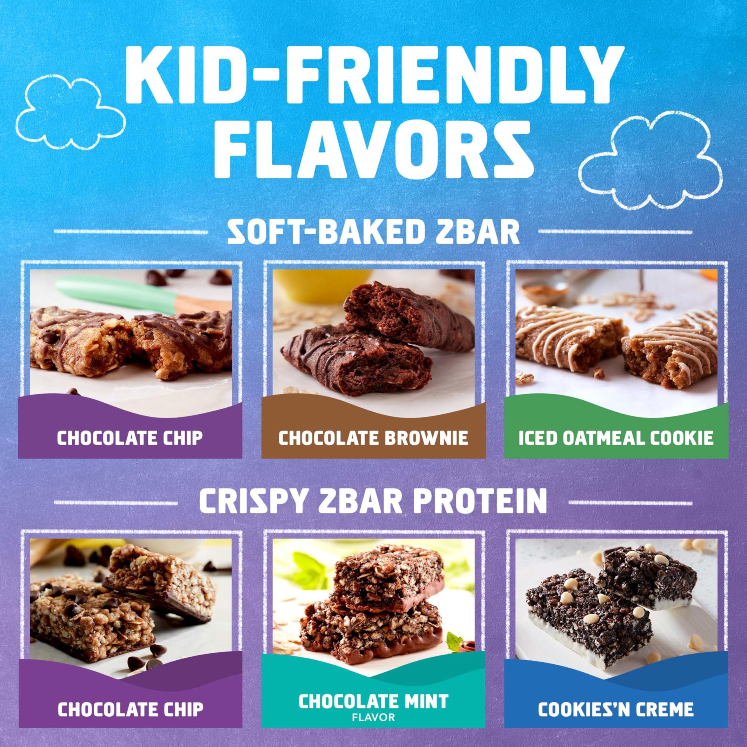 CLIF Kid Zbar and Zbar Protein - Variety Pack - Whole Grain Snack Bars - Made with Organic Oats - Non-GMO - 1.27 oz. (16 Count)