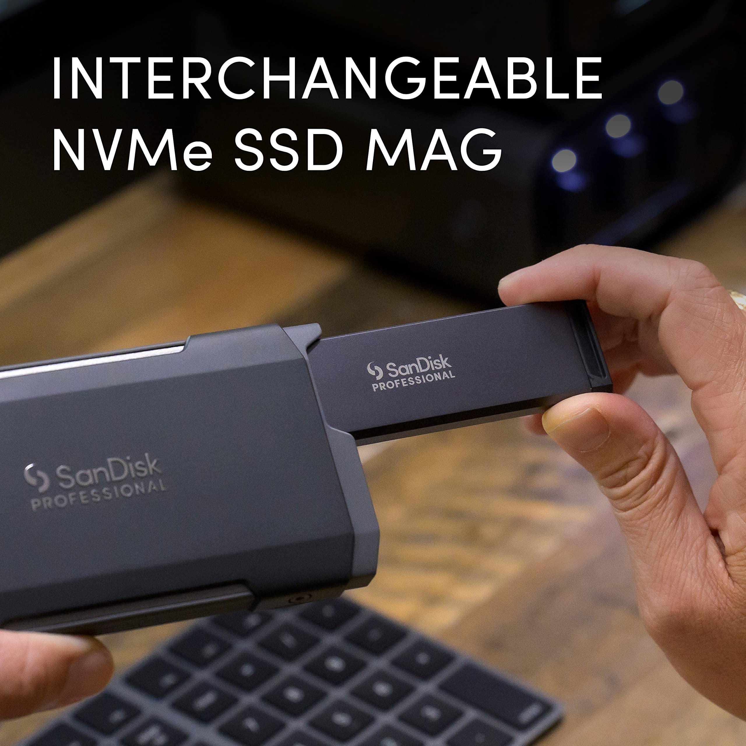 SANDISK Professional 4TB PRO-Blade SSD Mag - Portable & Modular NVMe SSD Mag, Ultra-Durable - SDPM1NS-004T-GBAND