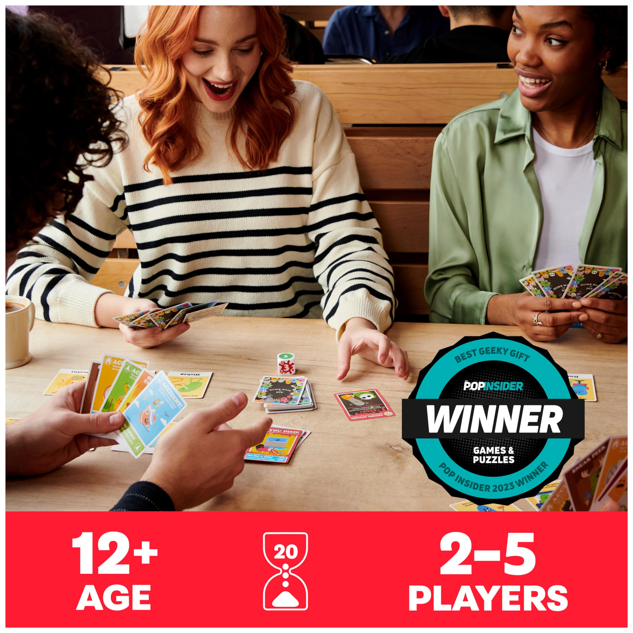 Spin Master Games, Dumb Ways to Die, The Viral Hit Card Game for College, Birthday Games, Friendsgiving Game, Party Games, Fun Games, for Ages 12+