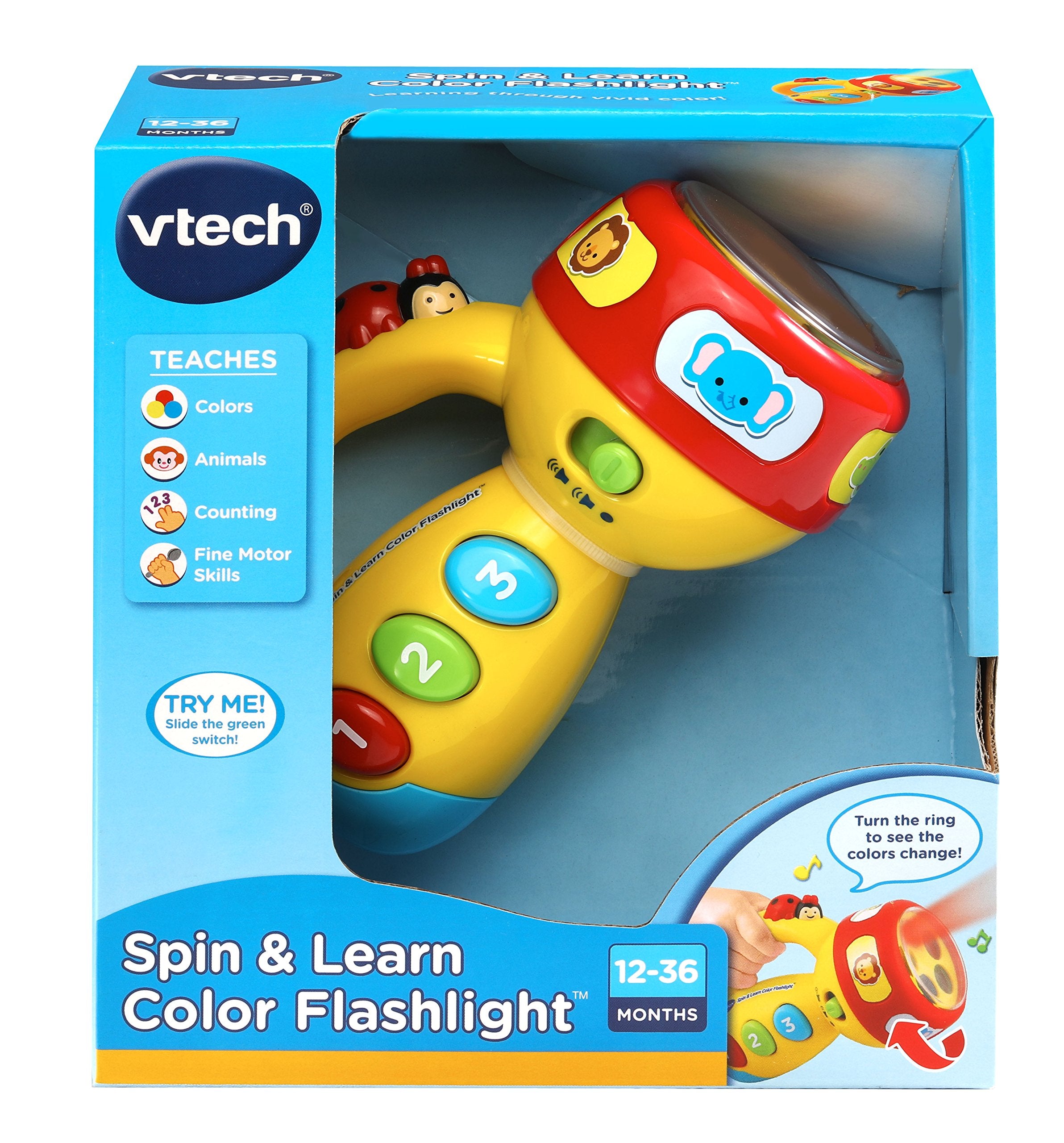 VTech Spin and Learn Color Flashlight, Yellow