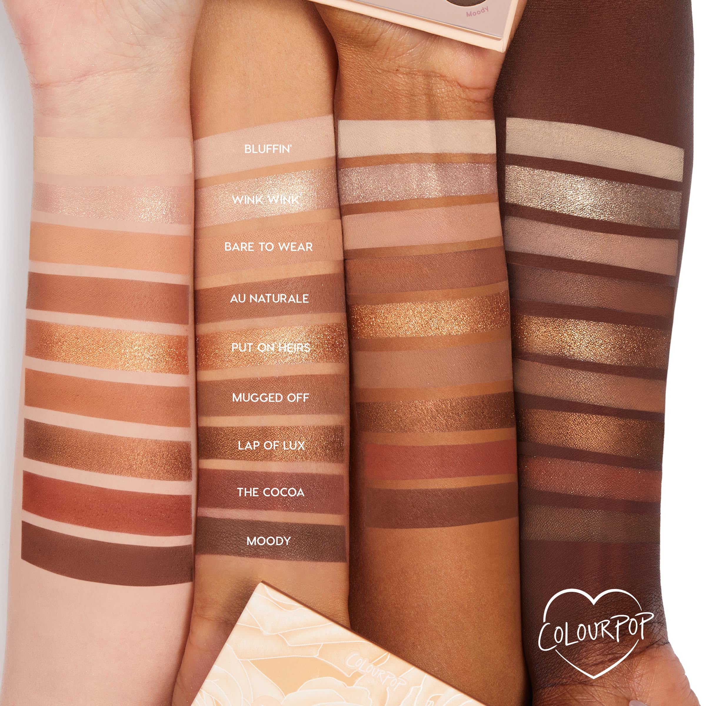 ColourPop Nude Mood Shadow Palette - Brown & Copper Palette with Metallic and Matte Finishes - High-Pigment Makeup with a Long-Wearing Formula (0.3 oz)