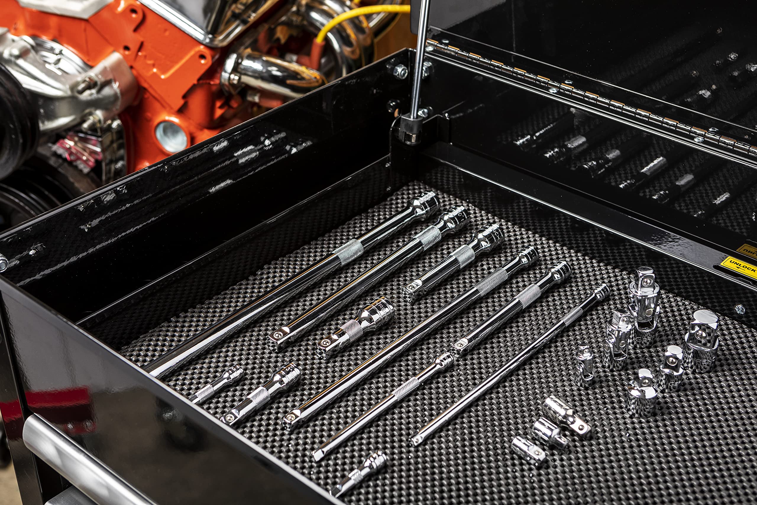 GEARWRENCH 20 Piece 1/4", 3/8", 1/2" Drive Extension, Universal Joint and Adapter Set - 81315A-07