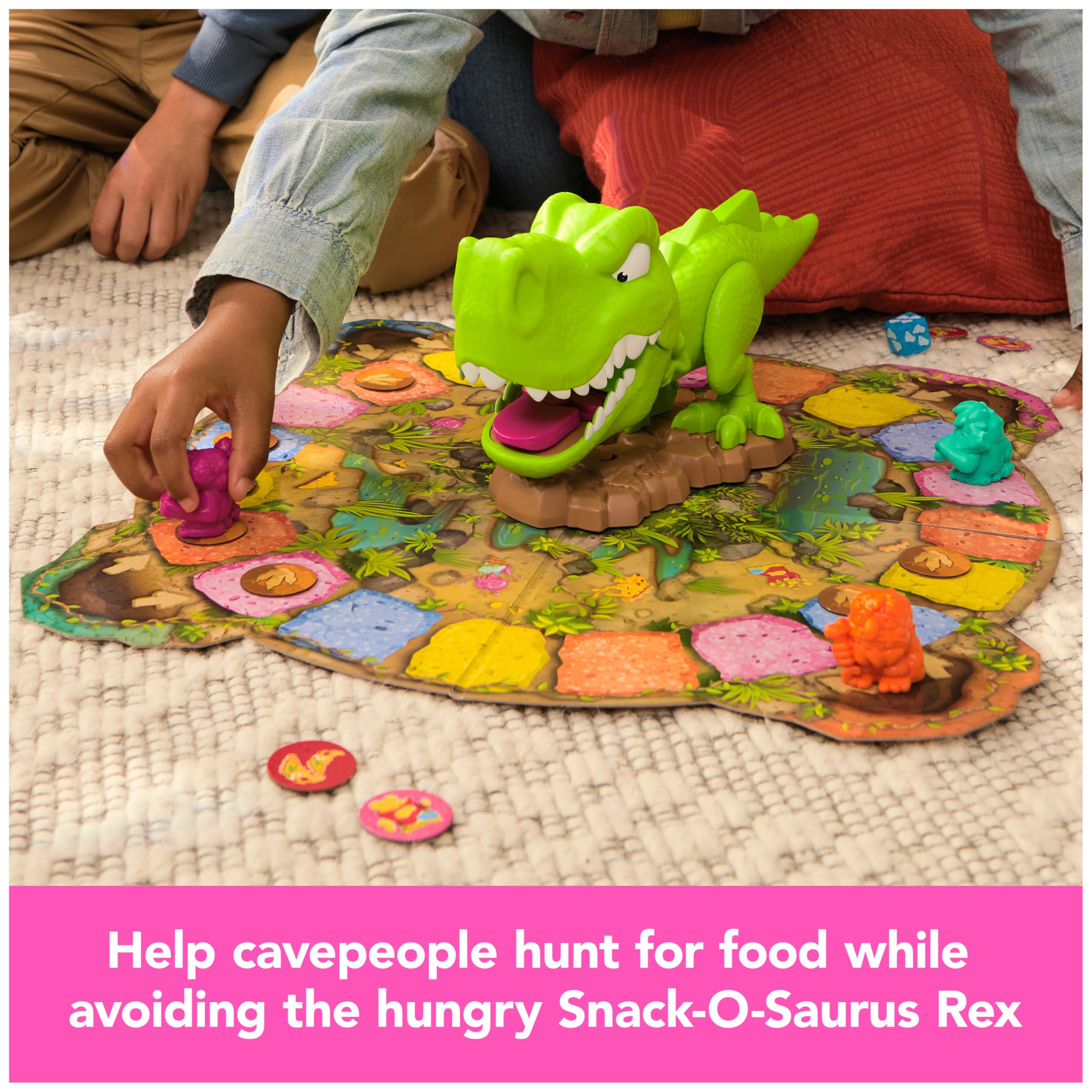 Spin Master Games, Snack-O-Saurus Rex Board Game, Kids Game, Funny Family Game, Fun Games, Family Game Night, Christmas Gifts for Kids, for Ages 5+