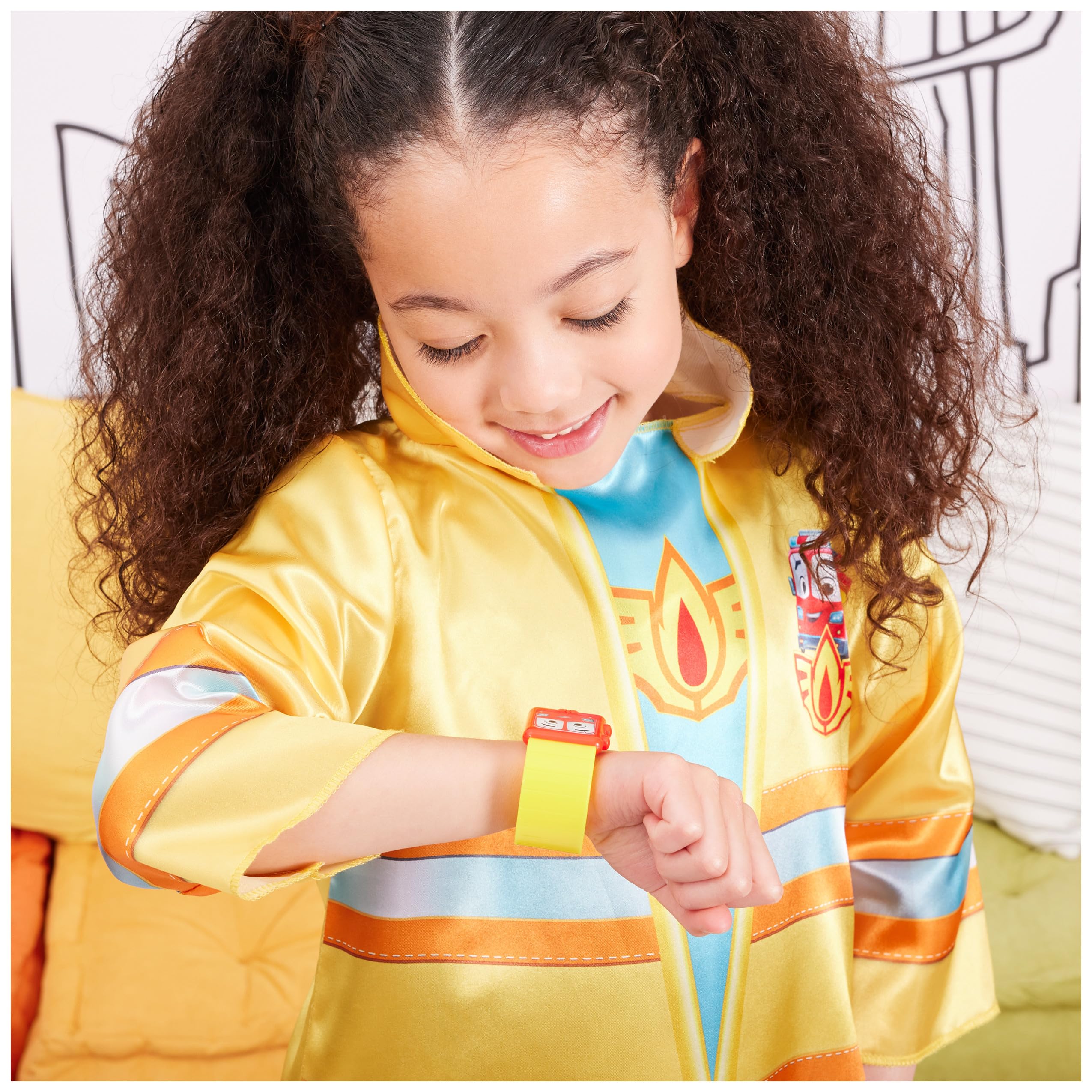 Disney Junior Firebuds Dress Up Trunk, Kids’ Dress Up & Pretend Play Set with Firefighter Costume, Police Officer Costume and EMT Costumes for Kids 3+