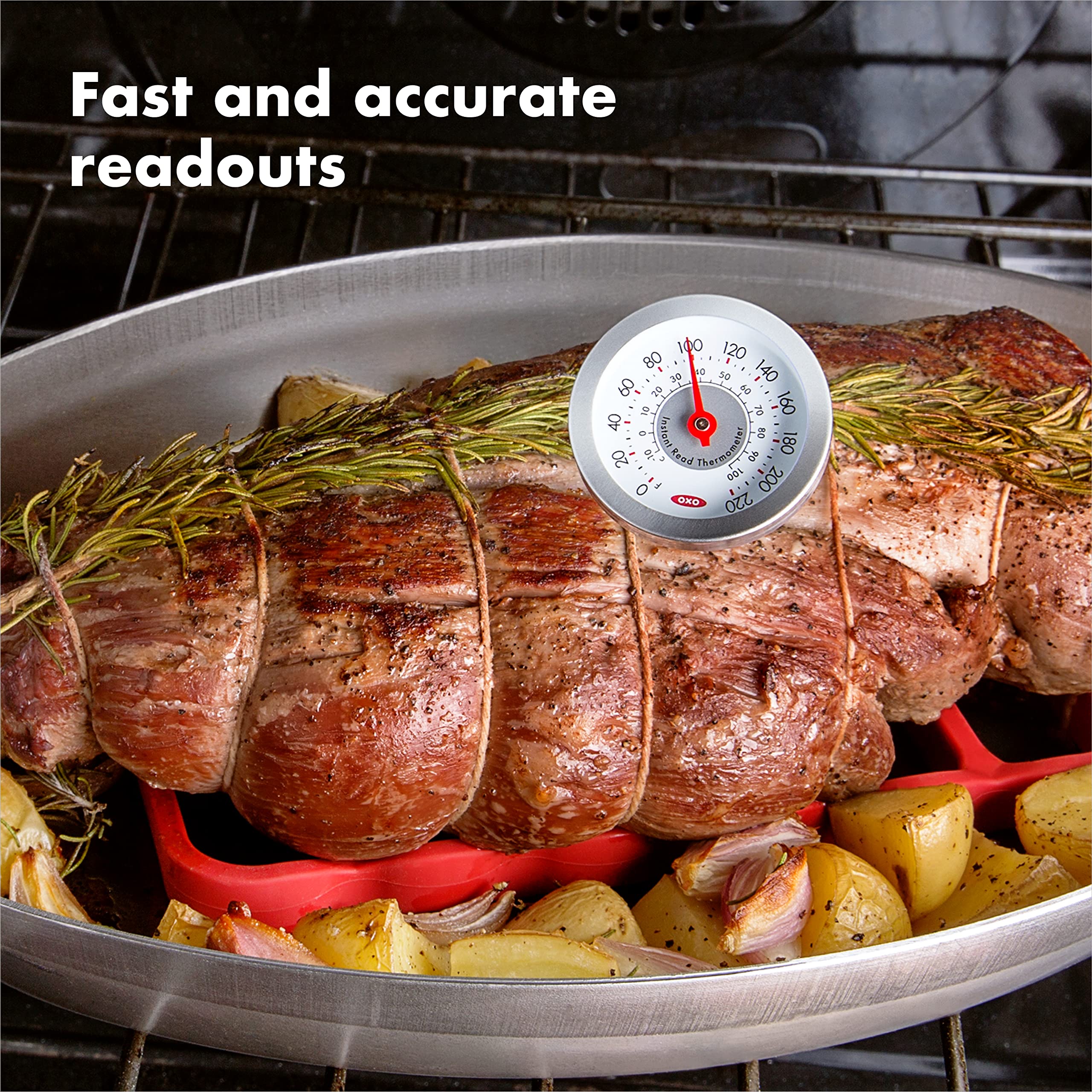 OXO Good Grips Chef's Precision Meat Thermometer, Silver