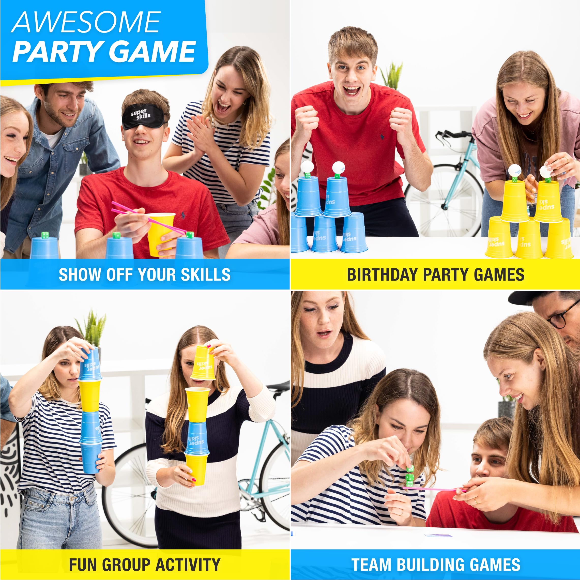 Super Skills - Action Game for Competitive People - Beat Your Friends at 120 Challenges - Fun Group Activity for Family Night or Party with Kids, Teen