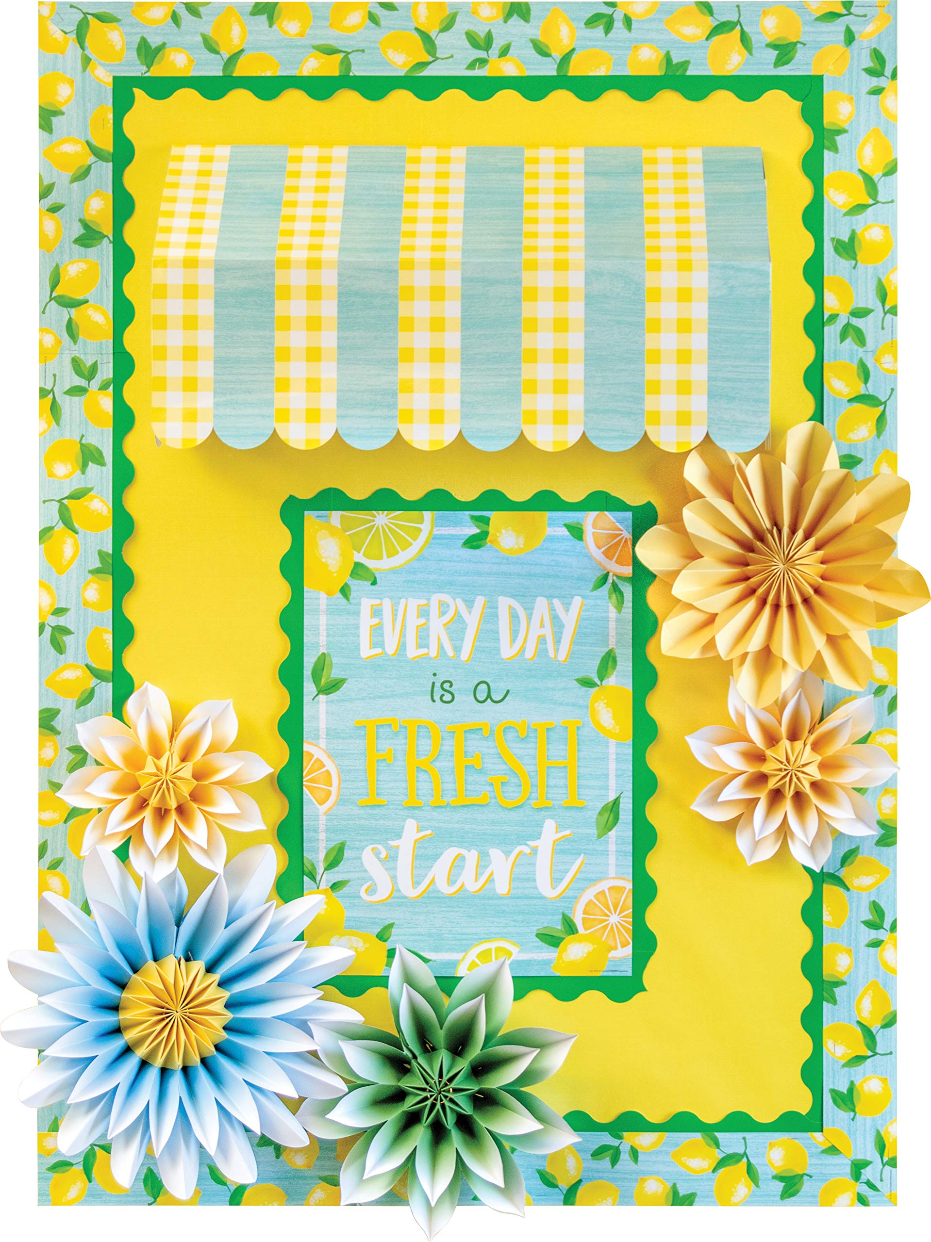 Teacher Created Resources Floral Sunshine Paper Flowers Premade Decorations for Party Photo Backdrops, Classrooms Walls, Showers and Birthday Celebrations (TCR8546)