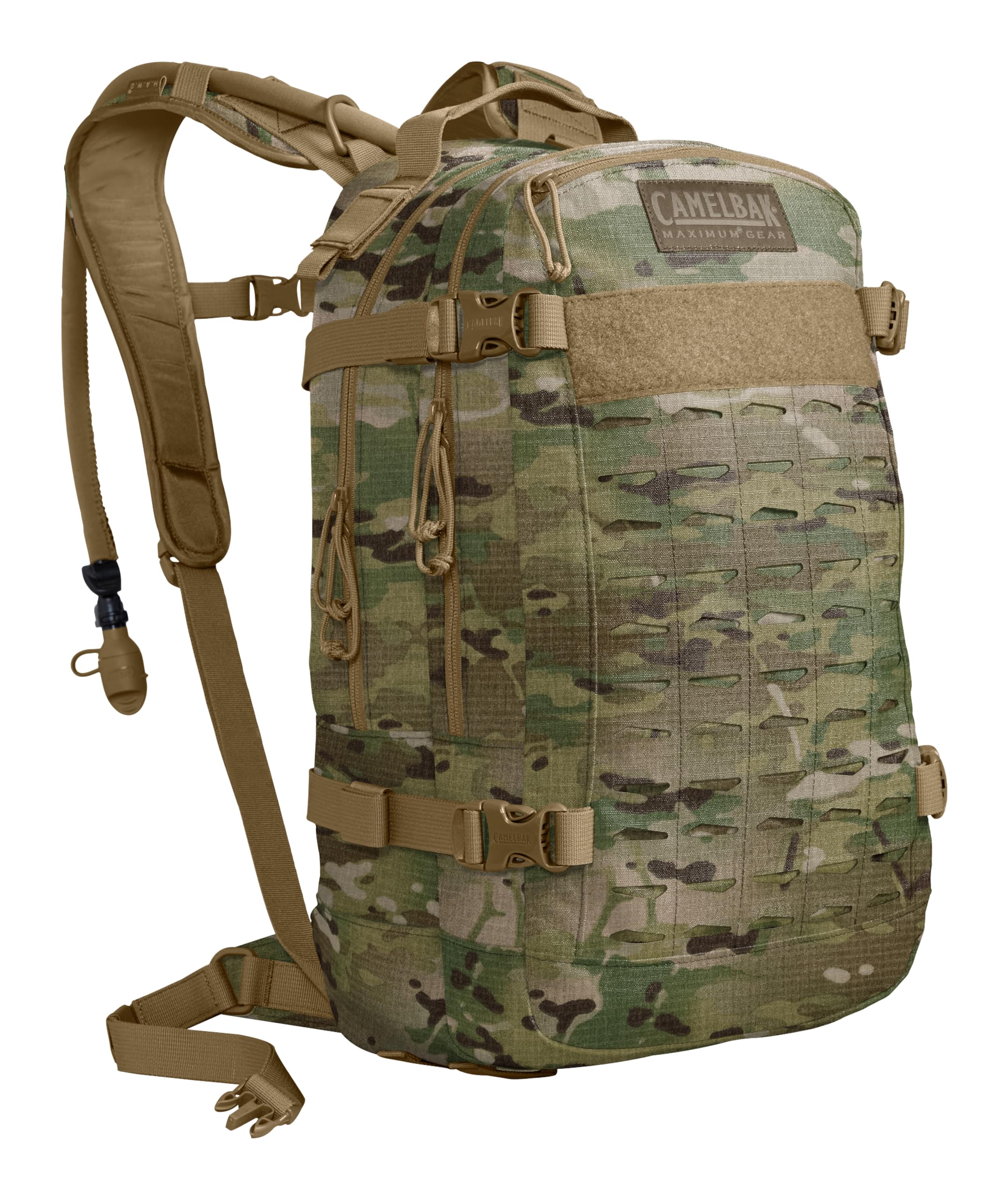 CamelBak H.A.W.G. Tactical Hydration Backpack with 100oz/3L Mil Spec Crux Reservoir Bladder - MOLLE, Multicam