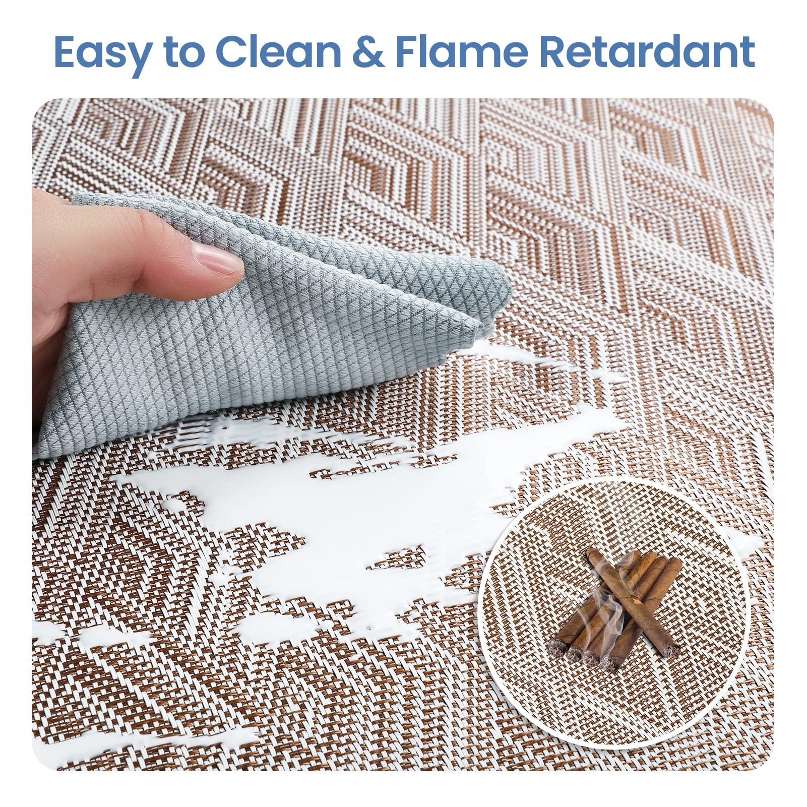 RccugmatS Chair Mat for Hardwood & Tile Floor, 36" x 48" Heavy Duty Office Chair Mat for Rolling Chairs, Anti Slip, Computer Desk Chair mat, Floor Protector for Home Office, White & Grey
