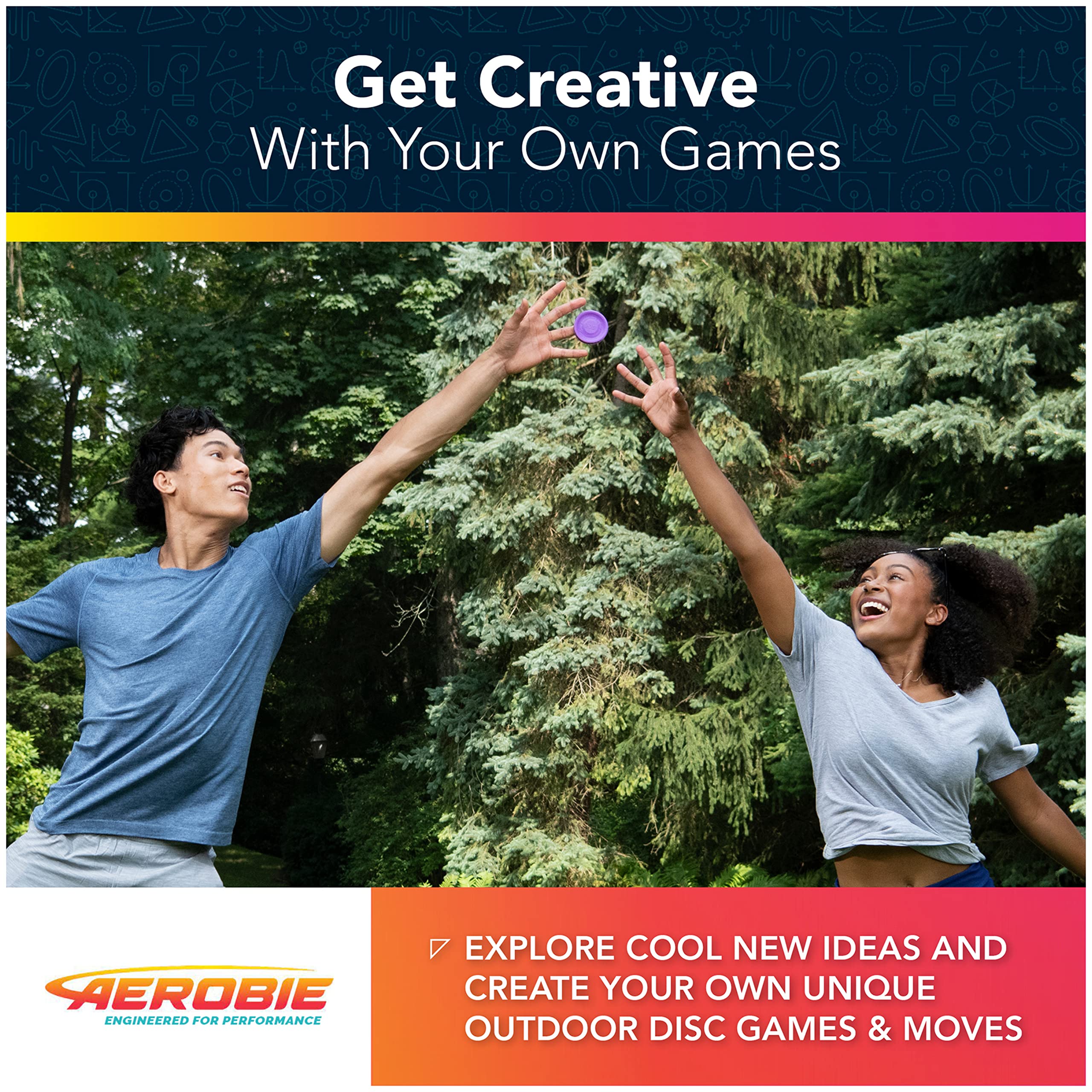 Aerobie Pro Lite 3-Pack Miniature Throwing Discs, Perfect for Kids, Backyard Games & Disc Golf, Outdoor Games for Adults and Family Ages 5 & Up