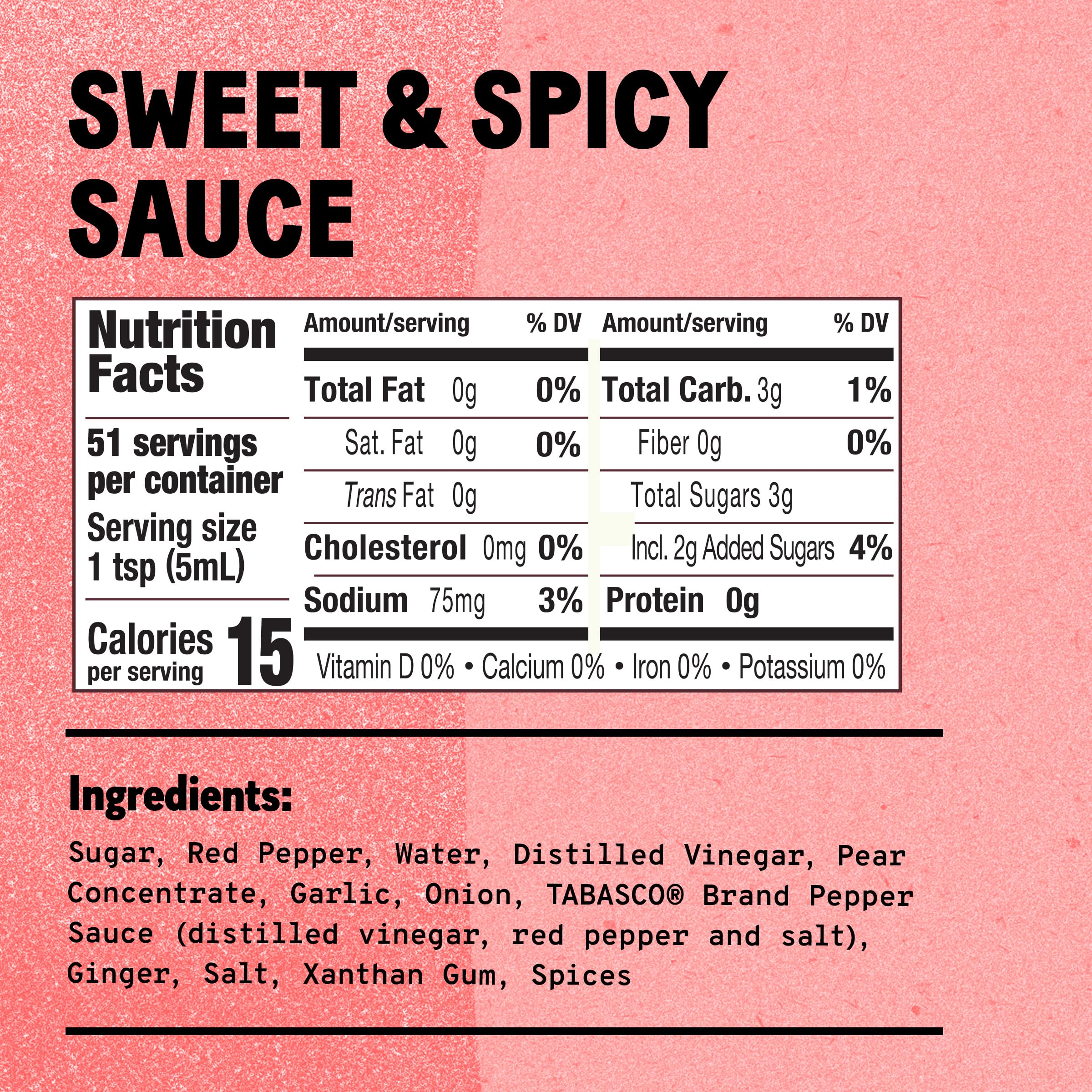 TABASCO® Brand Sweet and Spicy Sauce, Mild Hot Sauce, Easy-to-Squeeze Bottle, Perfect Balance of Sweet & Heat, Versatile Flavor, Great on Fish Tacos, Salads, Asian Food & More, 11 Oz (Pack of 1)