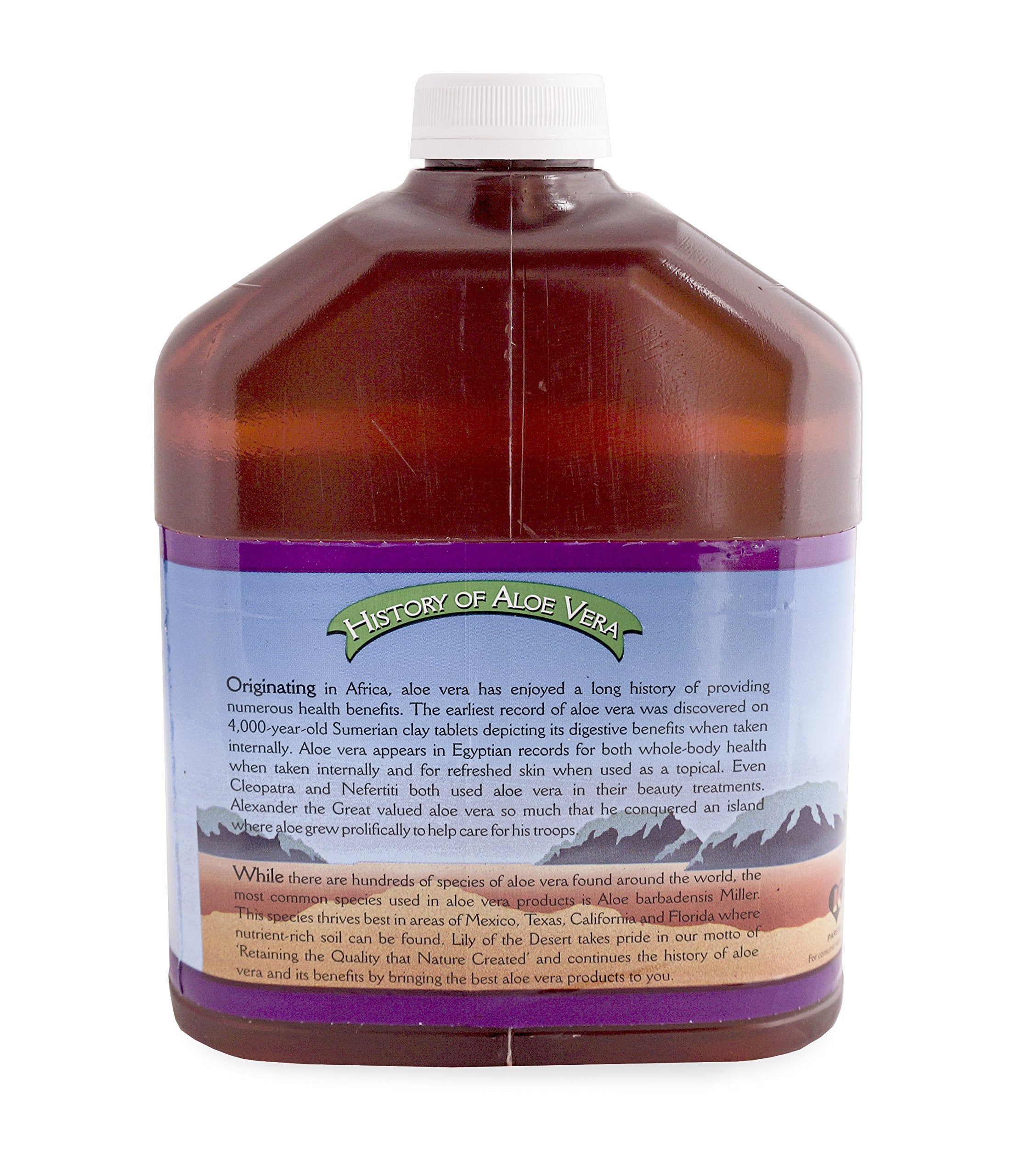 Lily of the Desert Aloe Vera Juice - Organic, Preservative-Free Inner Fillet Aloe Vera Drink with Natural Digestive Enzymes for Gut Health, Stomach Relief, Wellness, Glowing Skin, 128 Fl Oz