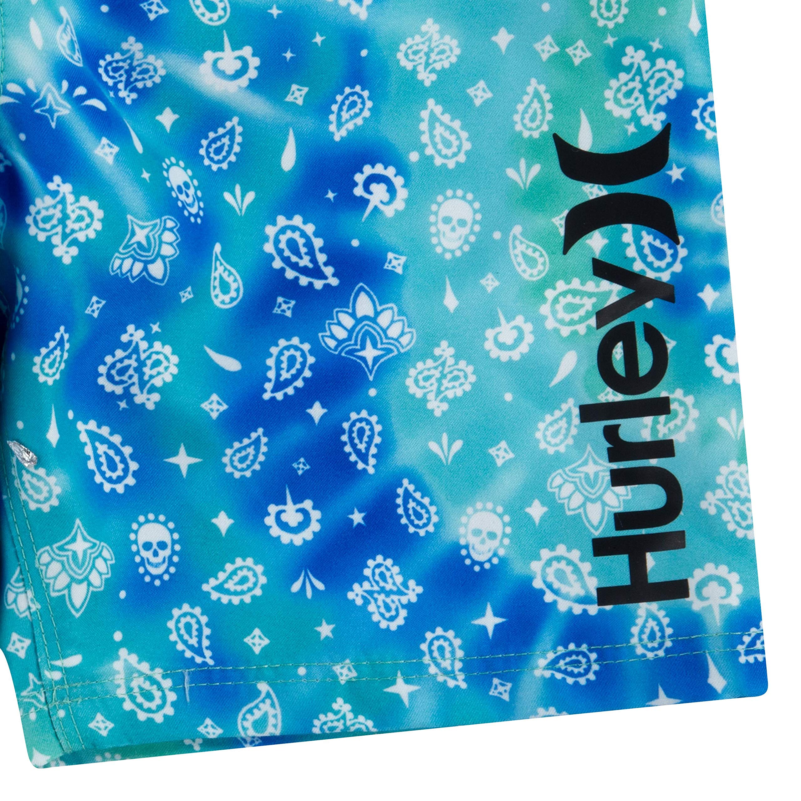 Hurley Boys Printed Pull On Swim Trunks, Aurora Green/Bandana, 4T