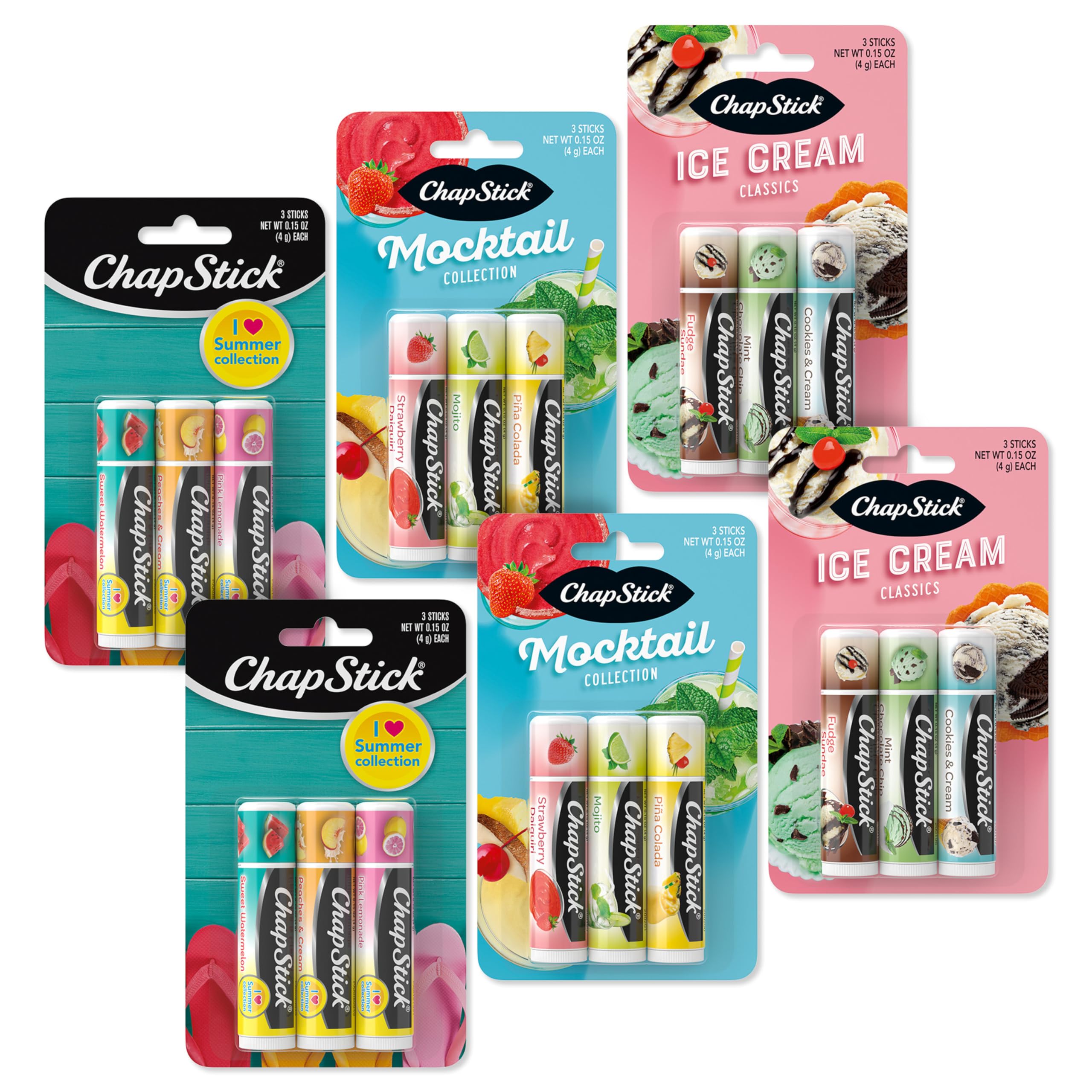 ChapStick Summer 3 Pack Bundle 6 Count