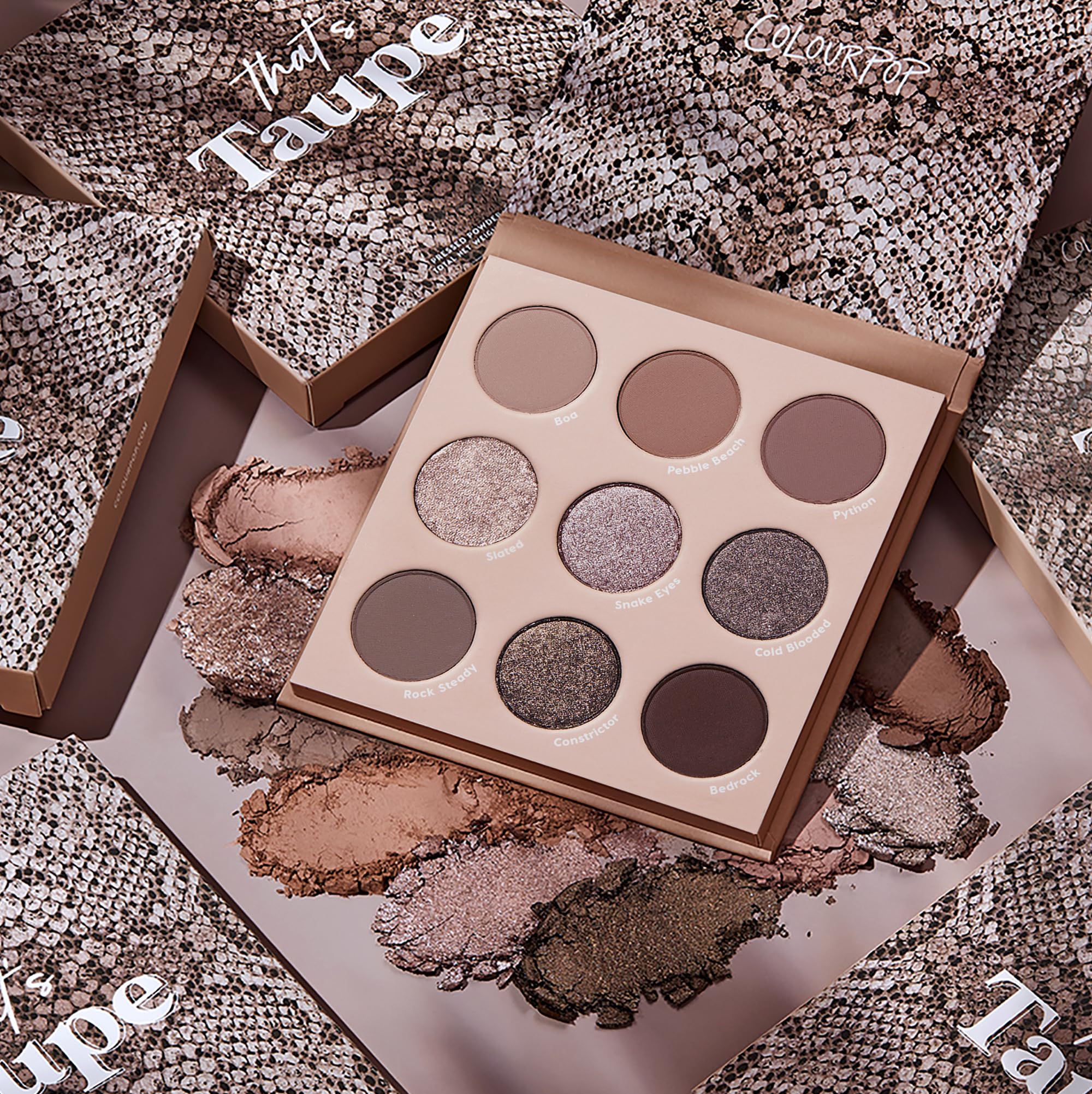 ColourPop That's Taupe Shadow Palette - Cool-Toned Shadow Palette with Metallic and Matte Finishes - High-Pigment Makeup with a Long-Wearing Formula (0.3 oz)