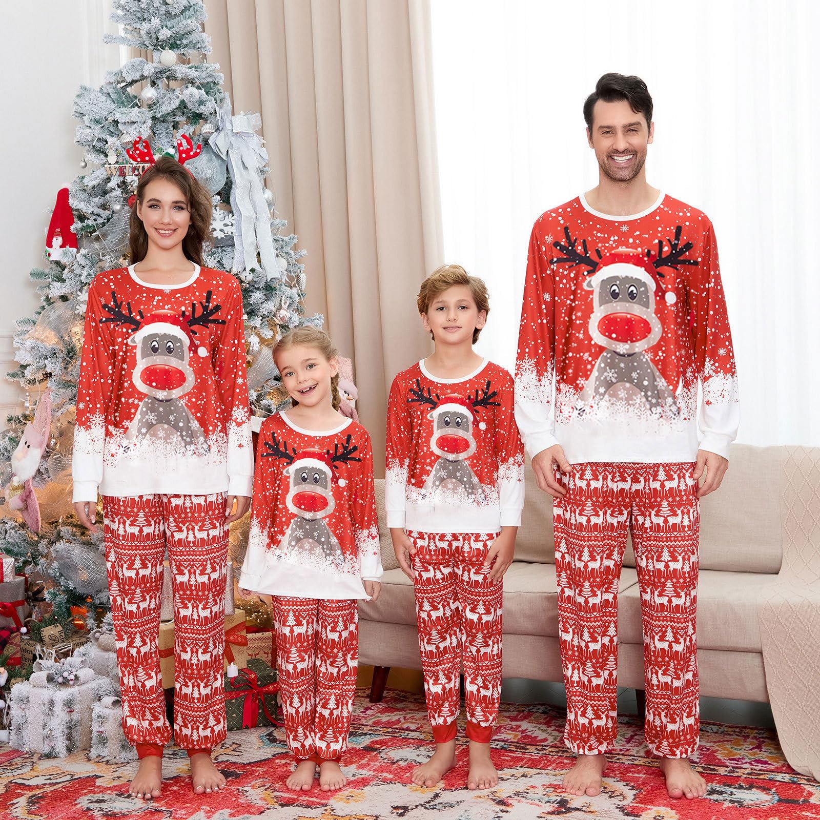 Urkutoba Matching Family Pajamas Sets Christmas Pajama Christmas Family Pajamas Matching Sets Christmas Pjs for Family (sdj14-Men, Large)