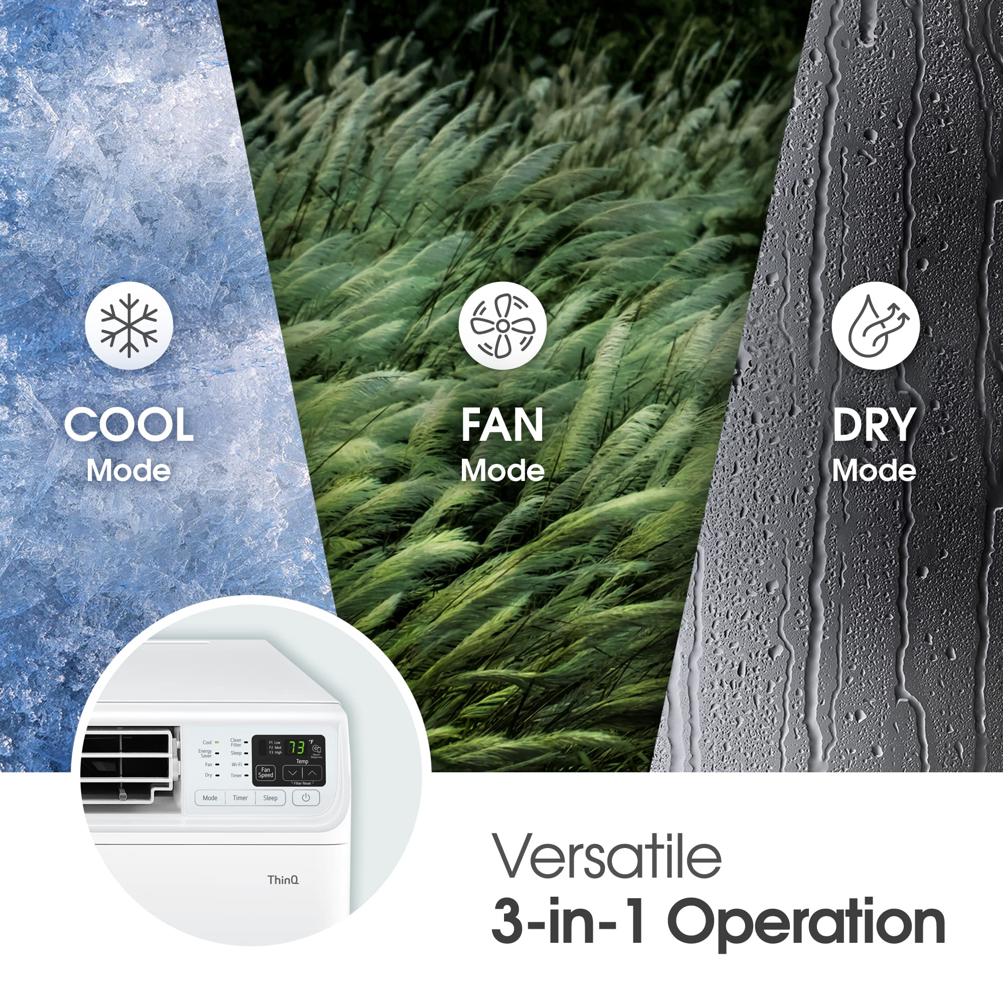 LG 10000 BTU Window Air Conditioners [2023 New] Dual Inverter Remote WiFi Enabled App Ultra-Quiet Washable Filter Cools 450 Sq.Ft AC Unit air conditioner Easy Install White LW1022FVSM