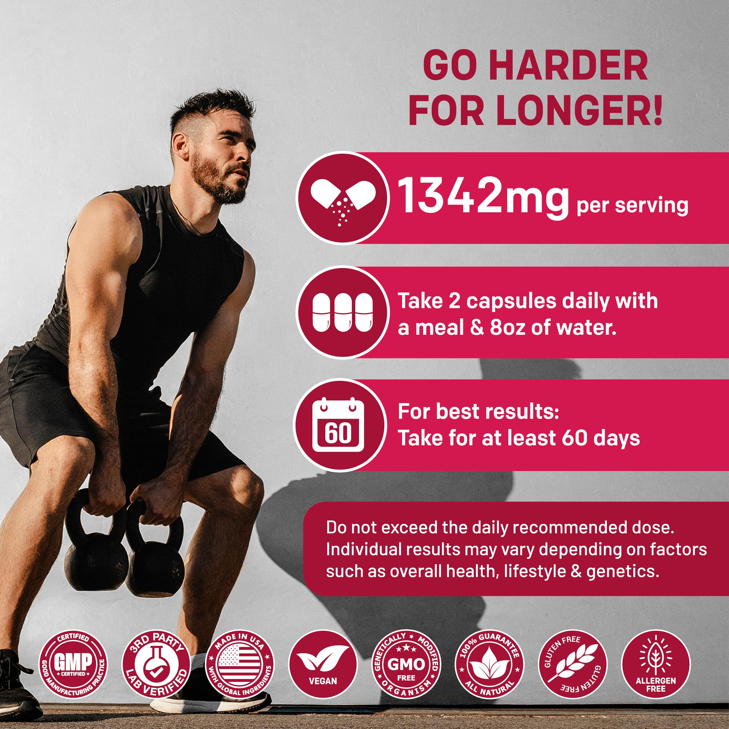 Ceylon Cinnamon (1pk) and Fadogia Tongkat Ali (1pk) Supplement Bundle - Potent Vitamins for Heart, Energy, Muscle, Testosterone, & Immune Support - Non-GMO, Vegan, Gluten-Free