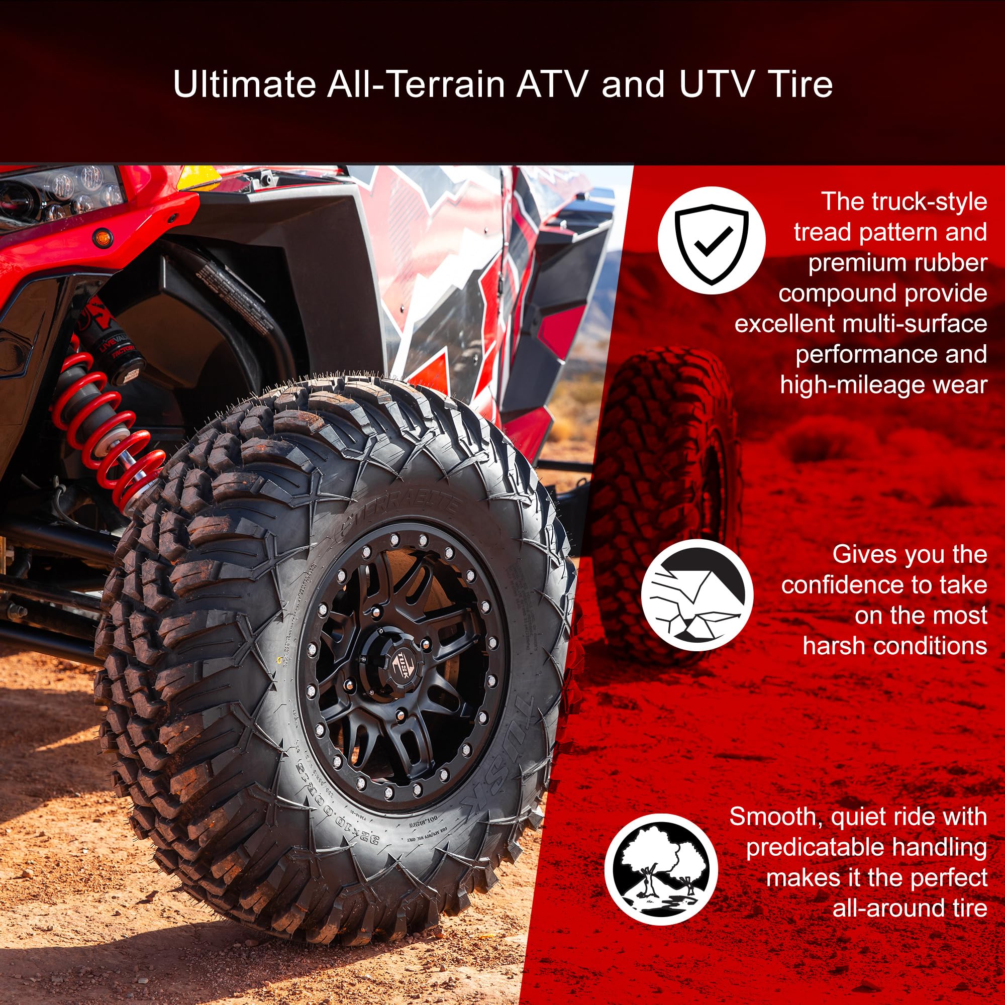 Tusk Terrabite Heavy Duty 8-Ply Radial Tire- 32x10-14