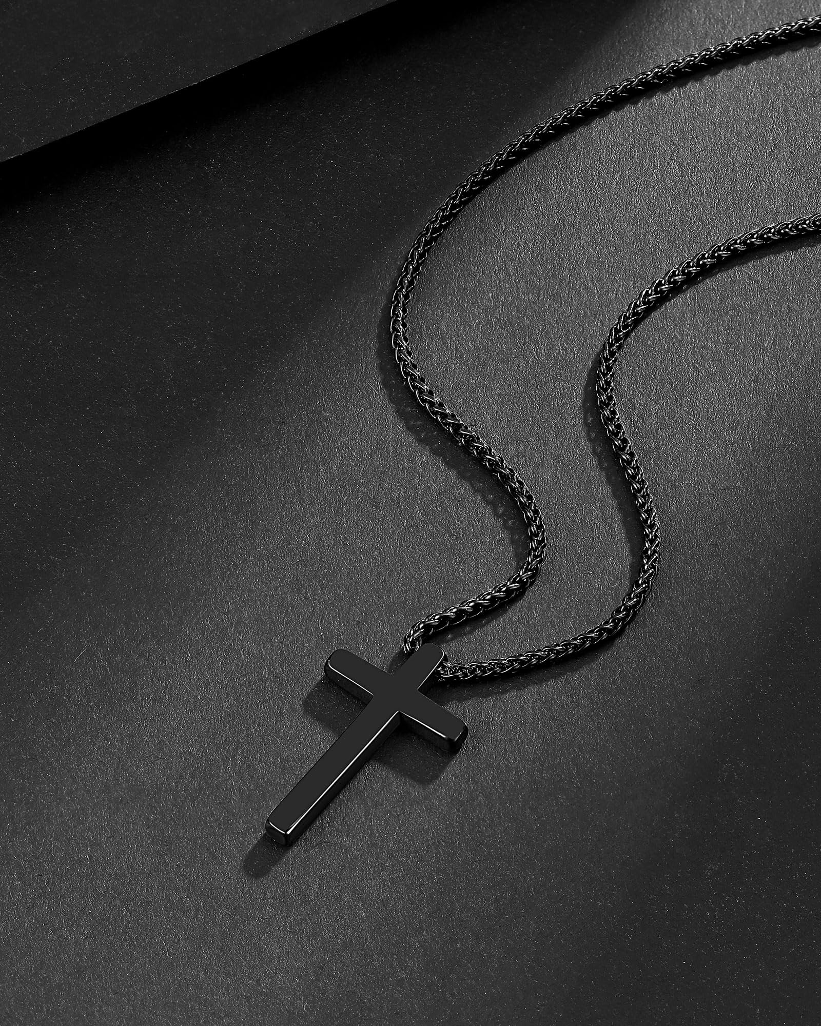 ORISPRE Teen Boy Gifts Ideas Cross Necklace for Men Christian Christmas Stocking Stuffers for Teens Teenage Boys 8 12 13 15 14 16 18 Year Old Birthday Religious Baptism Gifts