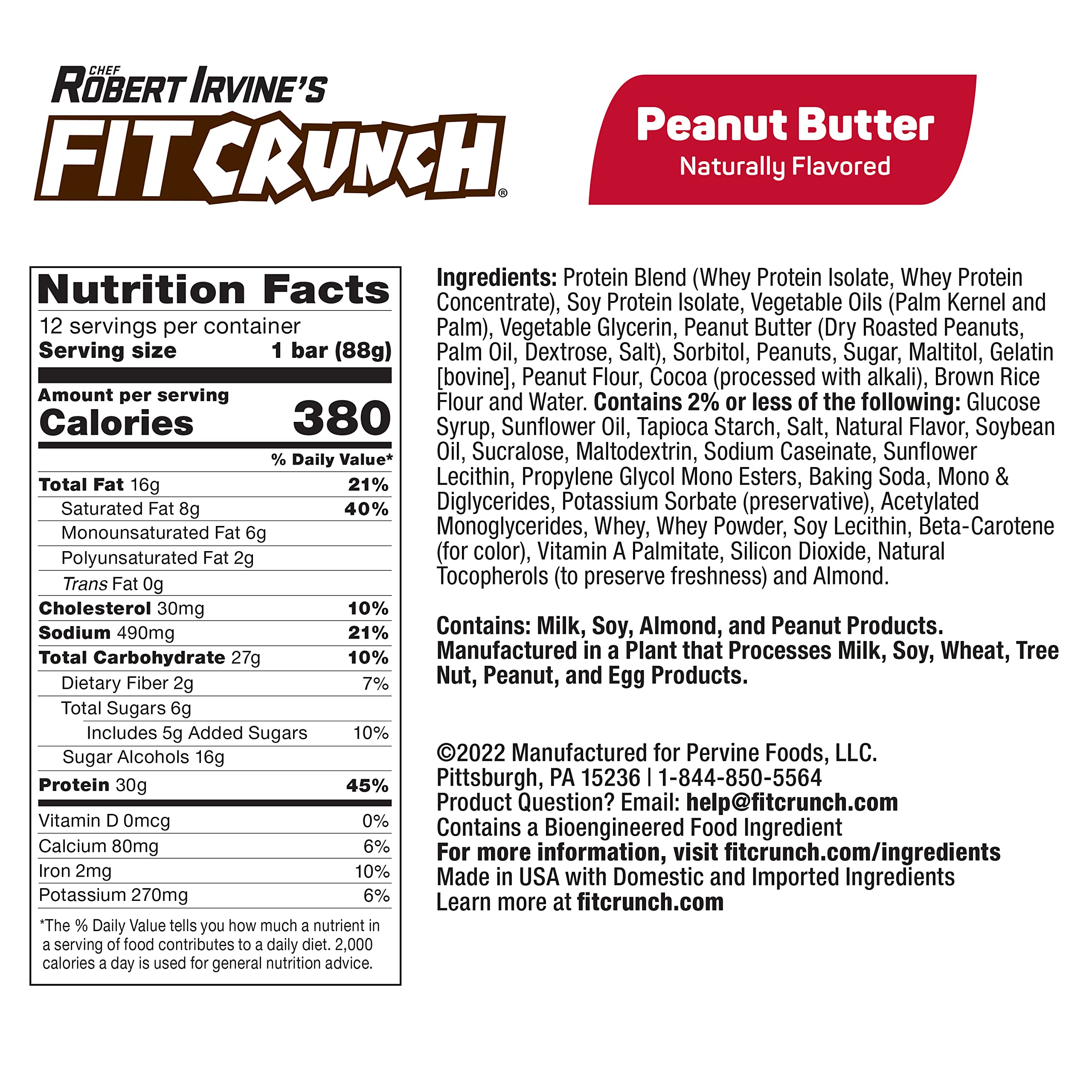 FITCRUNCH Full Size Protein Bars, 6-Layer Baked Bar, 6g of Sugar, Gluten Free & Soft Cake Core (12 Bars, Variety Pack)