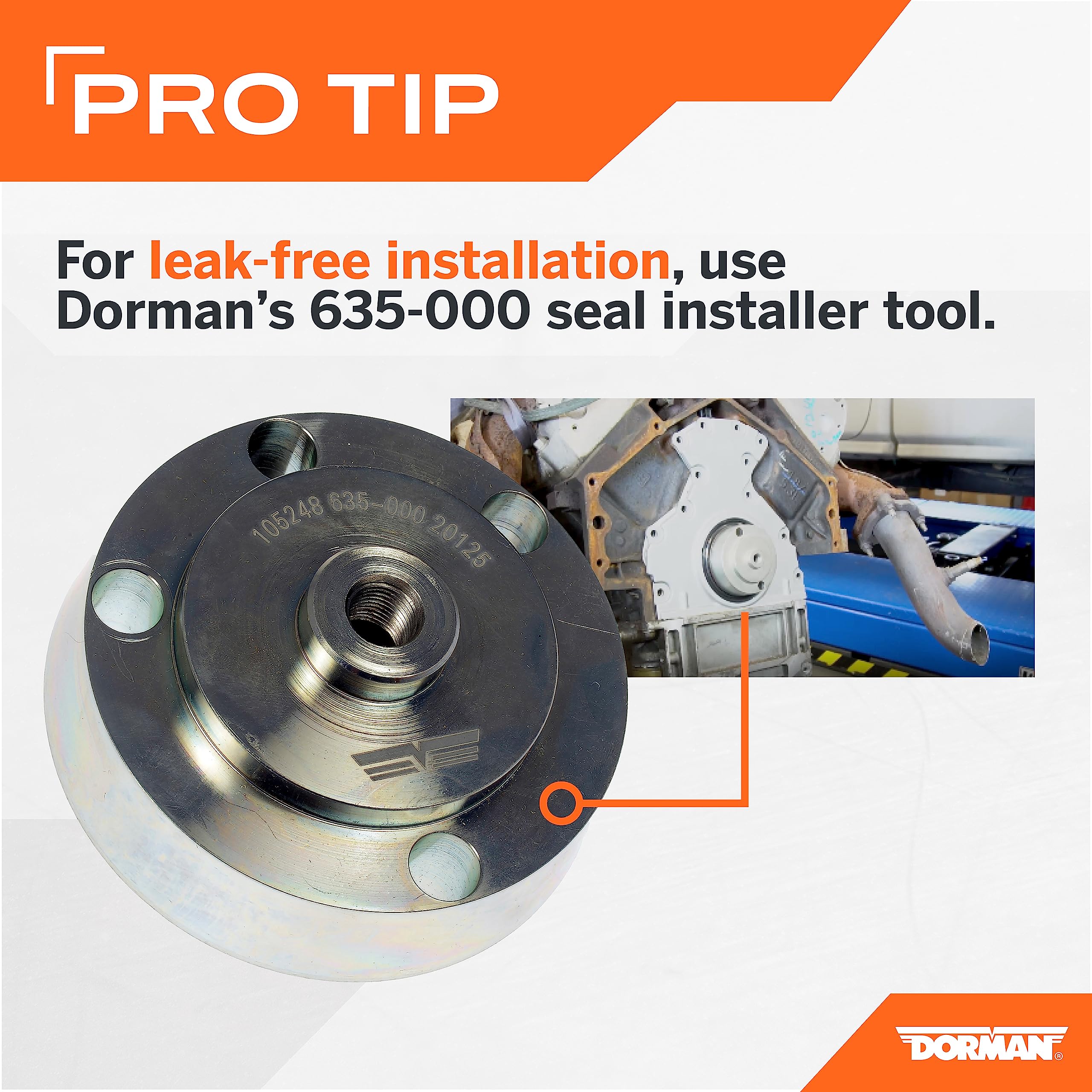 Dorman 635-518 Engine Rear Main Seal Cover Compatible with Select Models