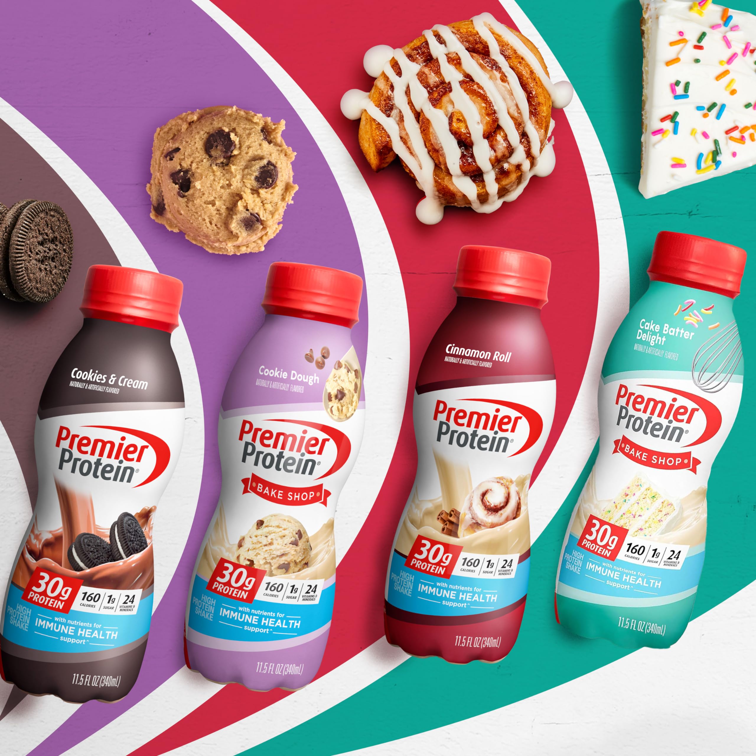 Premier Protein Shake, Cookie Dough, 11.5 Fl Oz (12 Pack), 30g Protein, 1g Sugar, 3g Carbs
