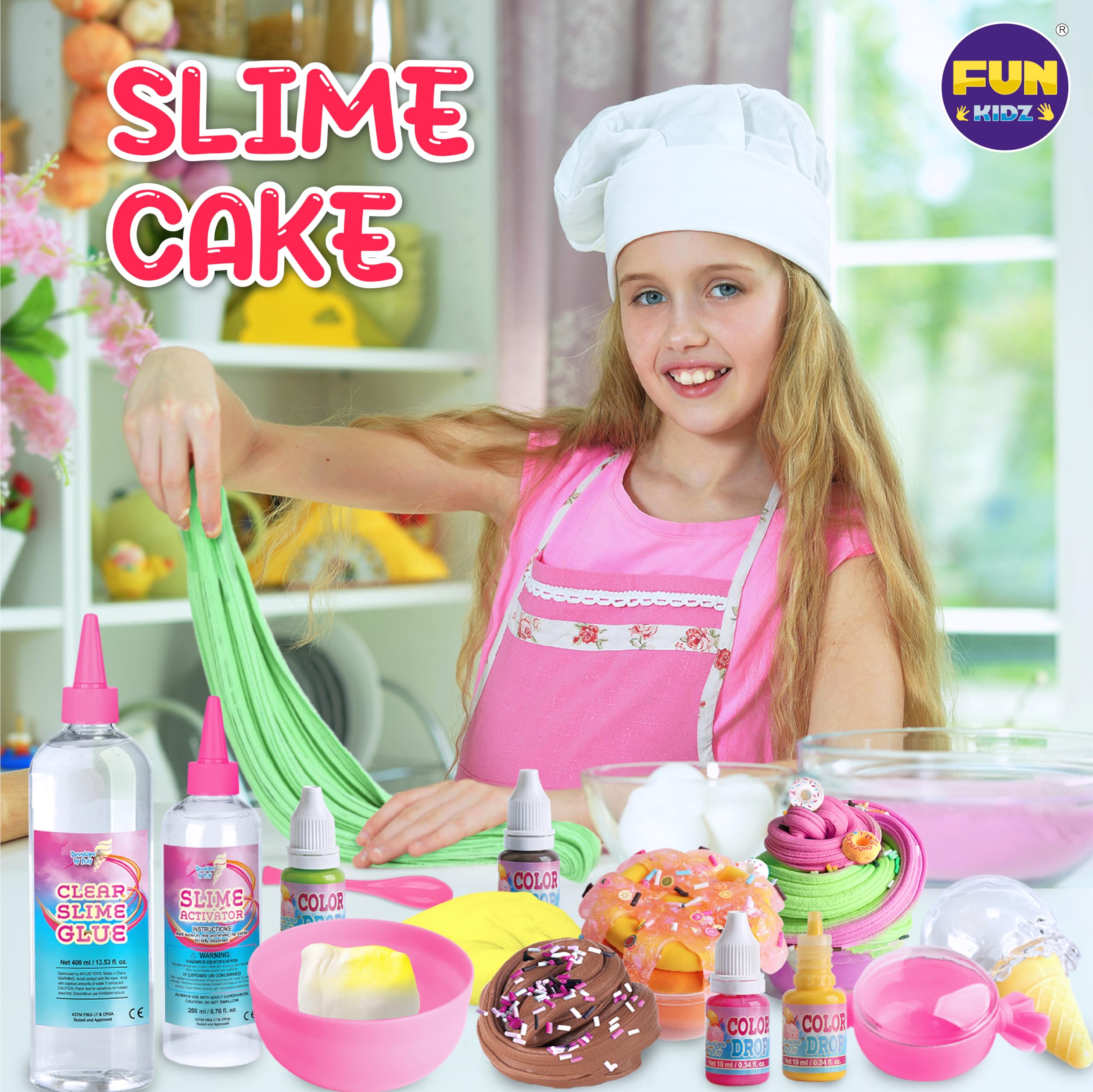 Gift Butter Slime Kit for Girls 10-12, FunKidz Ice Cream Soft Slime Making Kit Ages 8-12 Kids Slime Toys Ideal Birthday Party Present