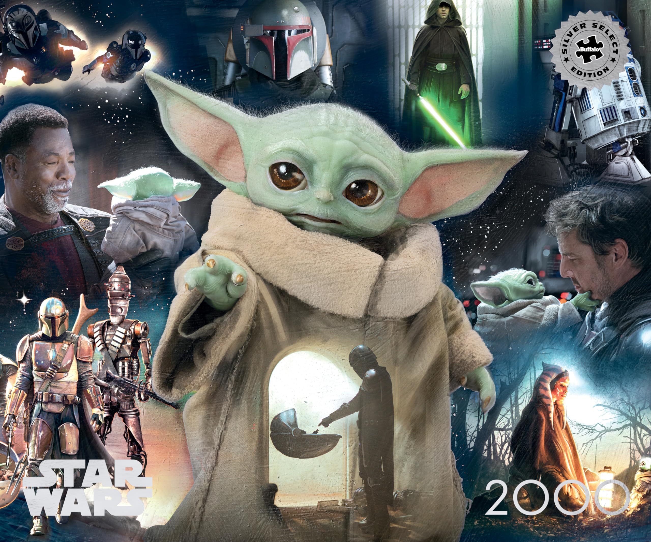 Buffalo Games - Silver Select - Star Wars - Grogu's Journey - 2000 Piece Jigsaw Puzzle for Adults Challenging Puzzle Perfect for Game Nights