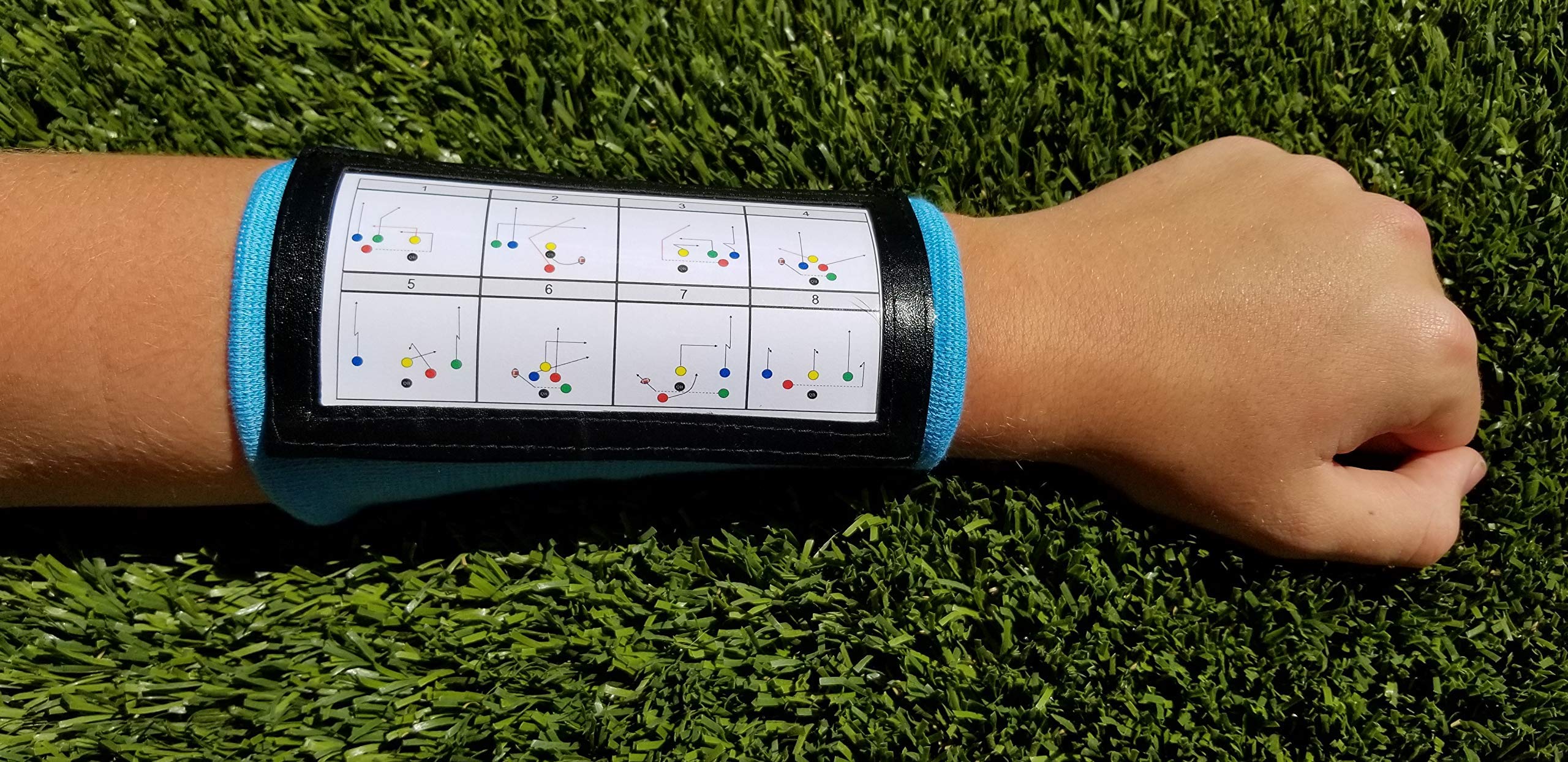 WRISTBAND INTERACTIVE Y23 - Football Wristbands - Wrist Coach - QB Wristband - Football Play Wristbands - Playbook Wristband (Multicolored, 8 Pack)