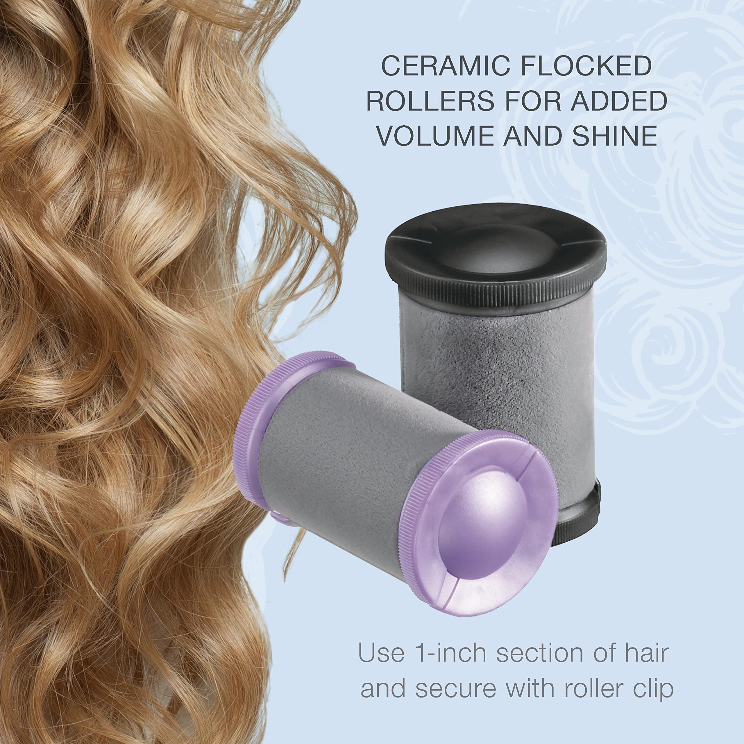 Conair Hot Rollers Hair Curlers for Long, Medium and All Hair | Heated Rollers with Hair Roller Clips Included | 1 1/2-inch and 1 3/4 inch Rollers | Amazon Exclusive