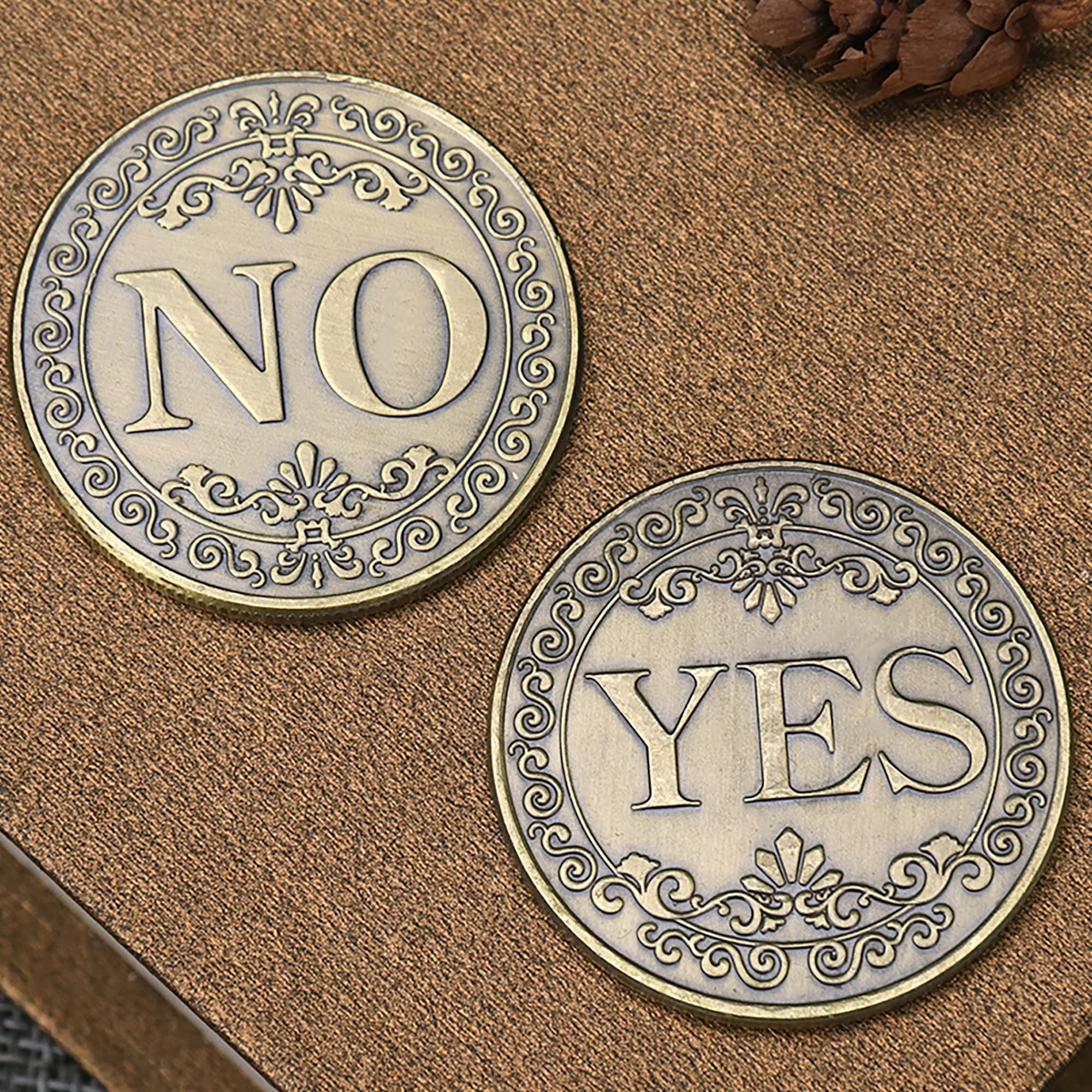 Yes No Challenge Coin Decision Maker Coin Divination - Bronze