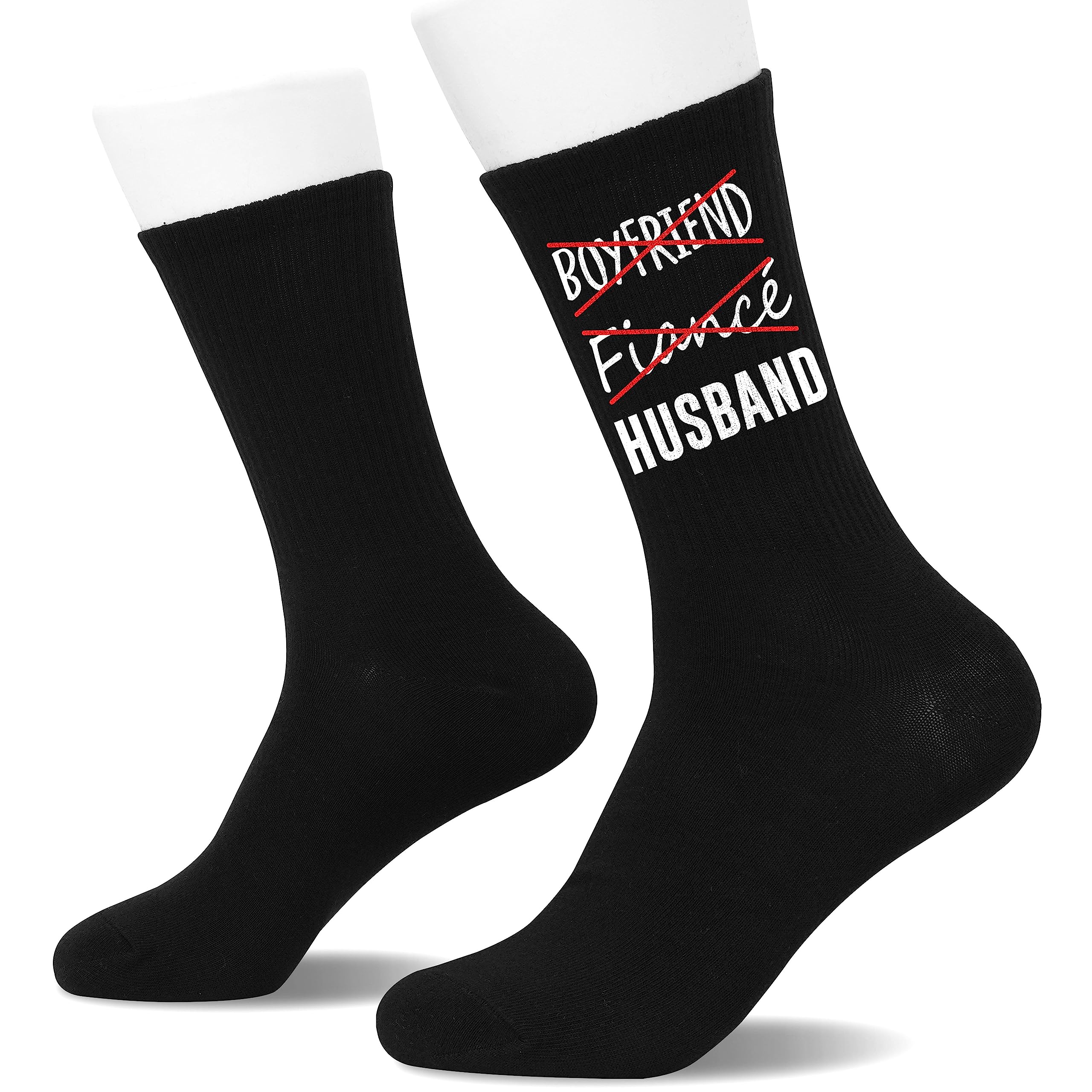 Not Boyfriend Socks, Fiance Socks, Wedding Gift, Gifts For Man Sock, Fiance Present Socks, Gift For Fiance. (Not Boyfriend Not Fiance, Cotton)