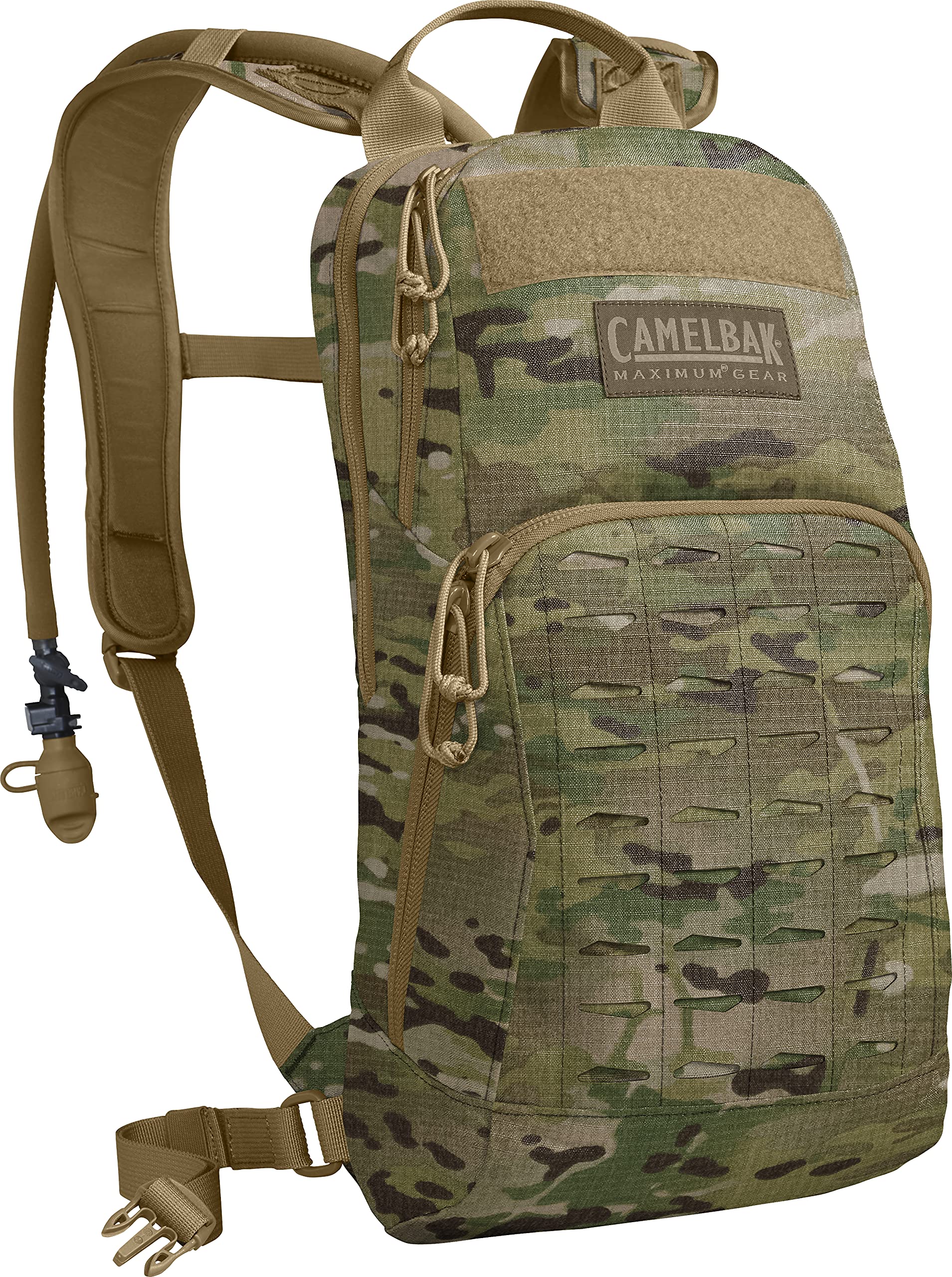 CamelBak M.U.L.E. Tactical Hydration Backpack with 100oz/3L Mil Spec Crux Reservoir Bladder - MOLLE, Multicam