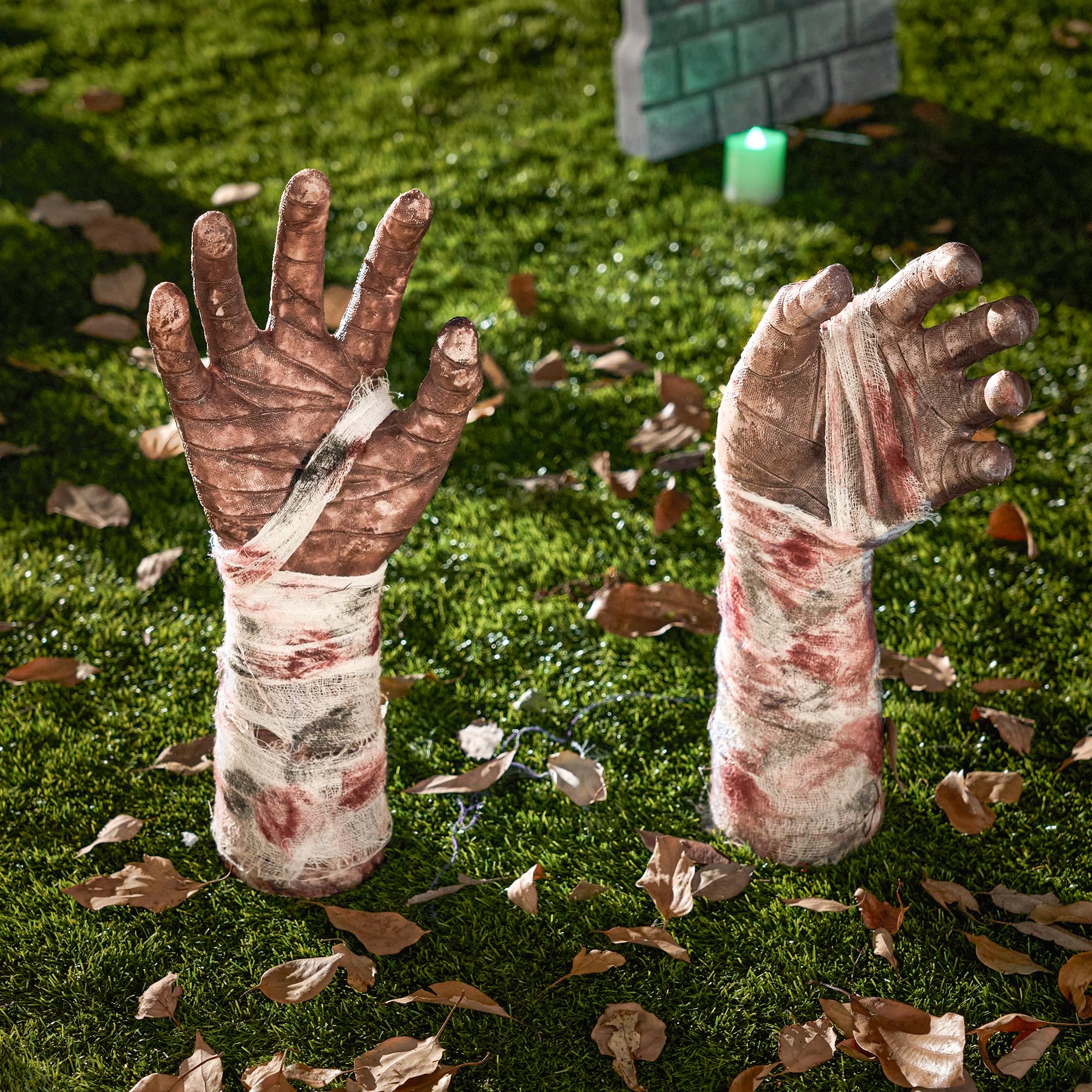 JOYIN Halloween Zombie Arm Stakes, Halloween Yard Ground-Breaker Stakes for Halloween Outdoor Yard Decorations